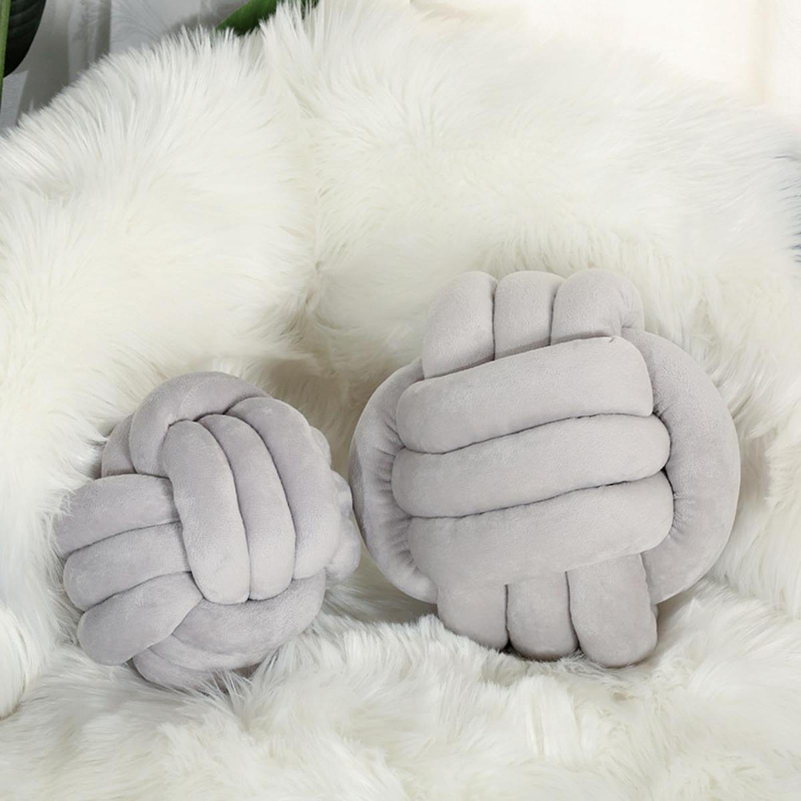 Knot Pillow Ball Aesthetic Handmade Decorative for Chair Living Room Bedroom