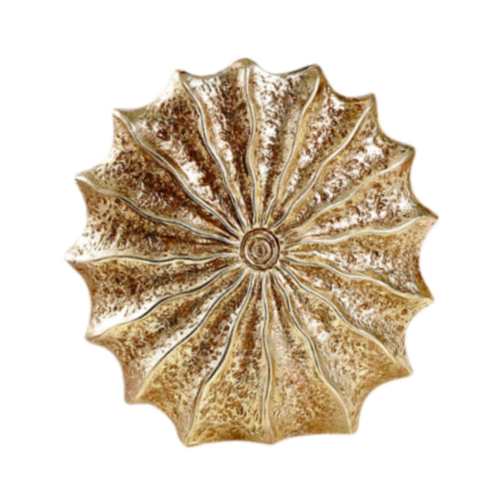 Conch Flower Vase Retro Tabletop Ornament for Dining Table Living Room Party Gold Large