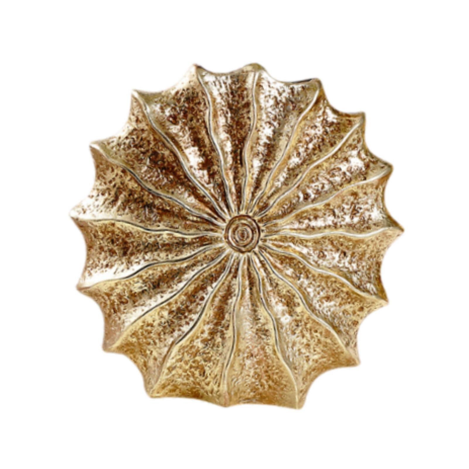 Conch Flower Vase Retro Tabletop Ornament for Dining Table Living Room Party Gold Large