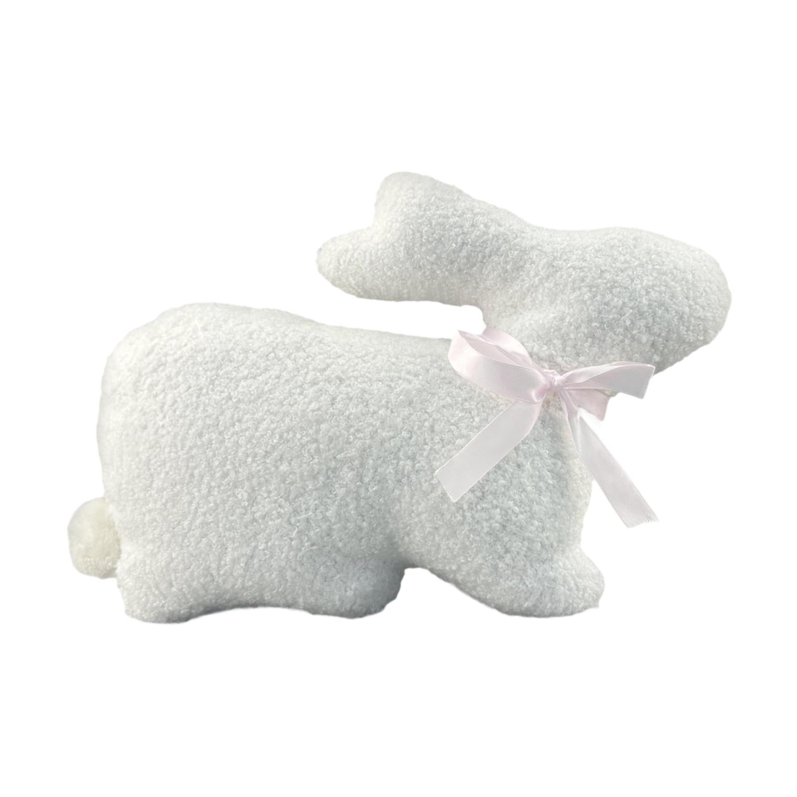 Easter Bunny Stuffed Toy Plush Cute Pillow for Decoration Party Living Room Crouching rabbit