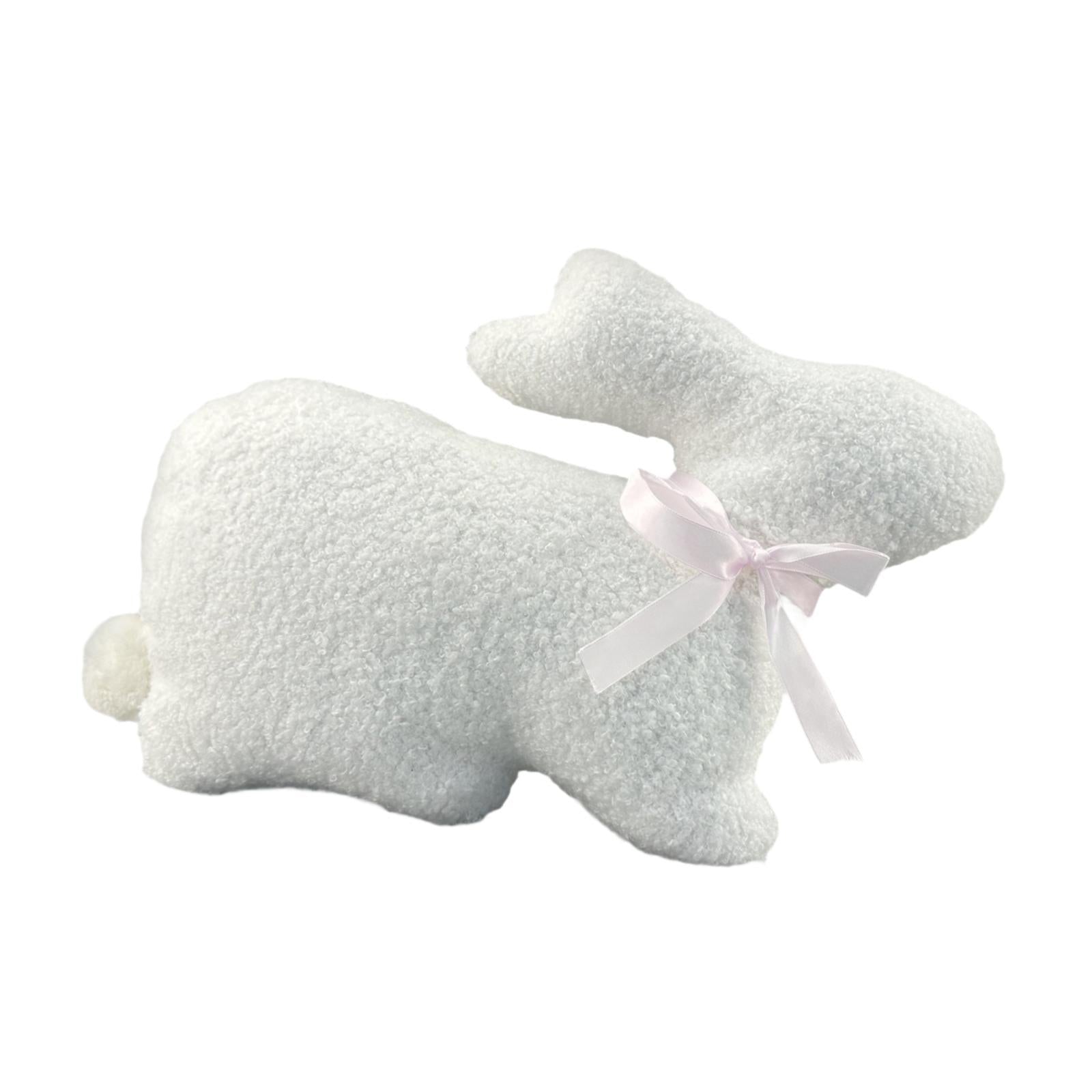 Easter Bunny Stuffed Toy Plush Cute Pillow for Decoration Party Living Room Crouching rabbit