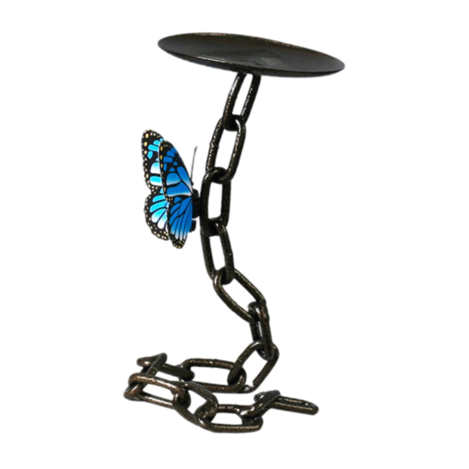 Butterfly Chain Candle Holder Centerpiece for Restaurant Living Room Holiday Blue Butterfly