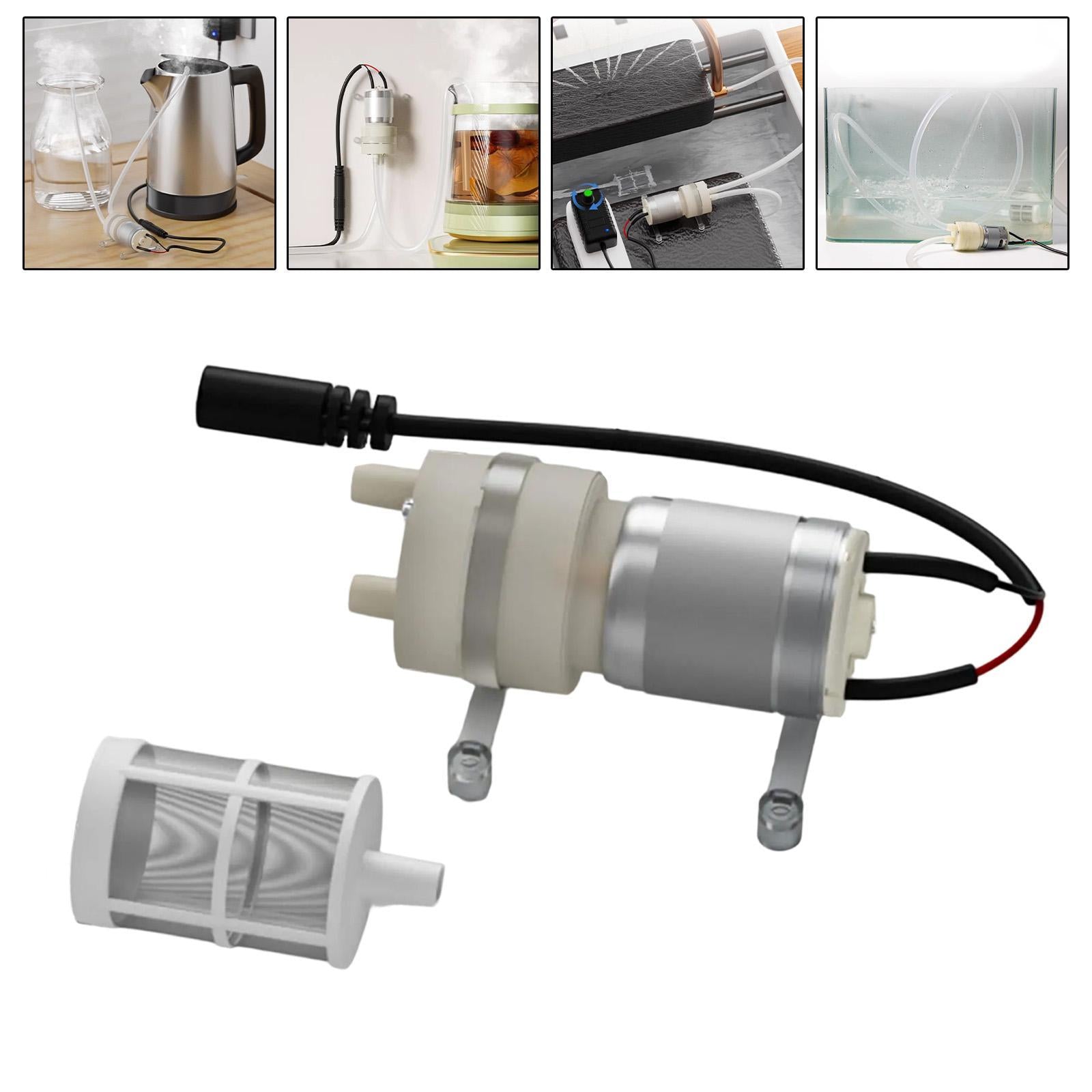 Self Priming Diaphragm Pump DC 12V Quiet for Water Coolers RV Water Dispenser With Cable