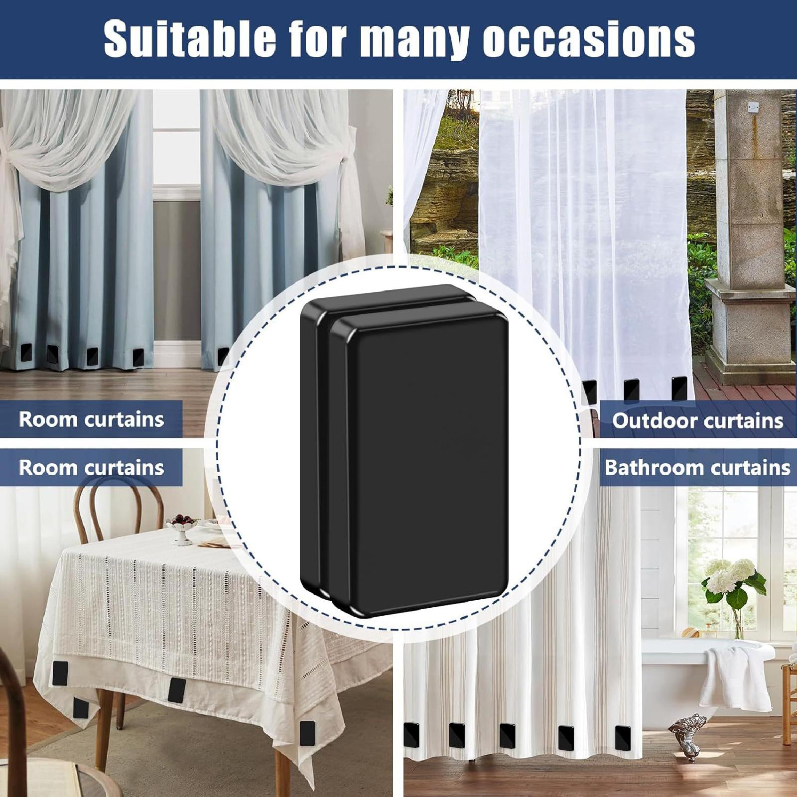 Outdoor Curtain Weights Fastener for Shower Curtain Outside Curtain Bathroom White