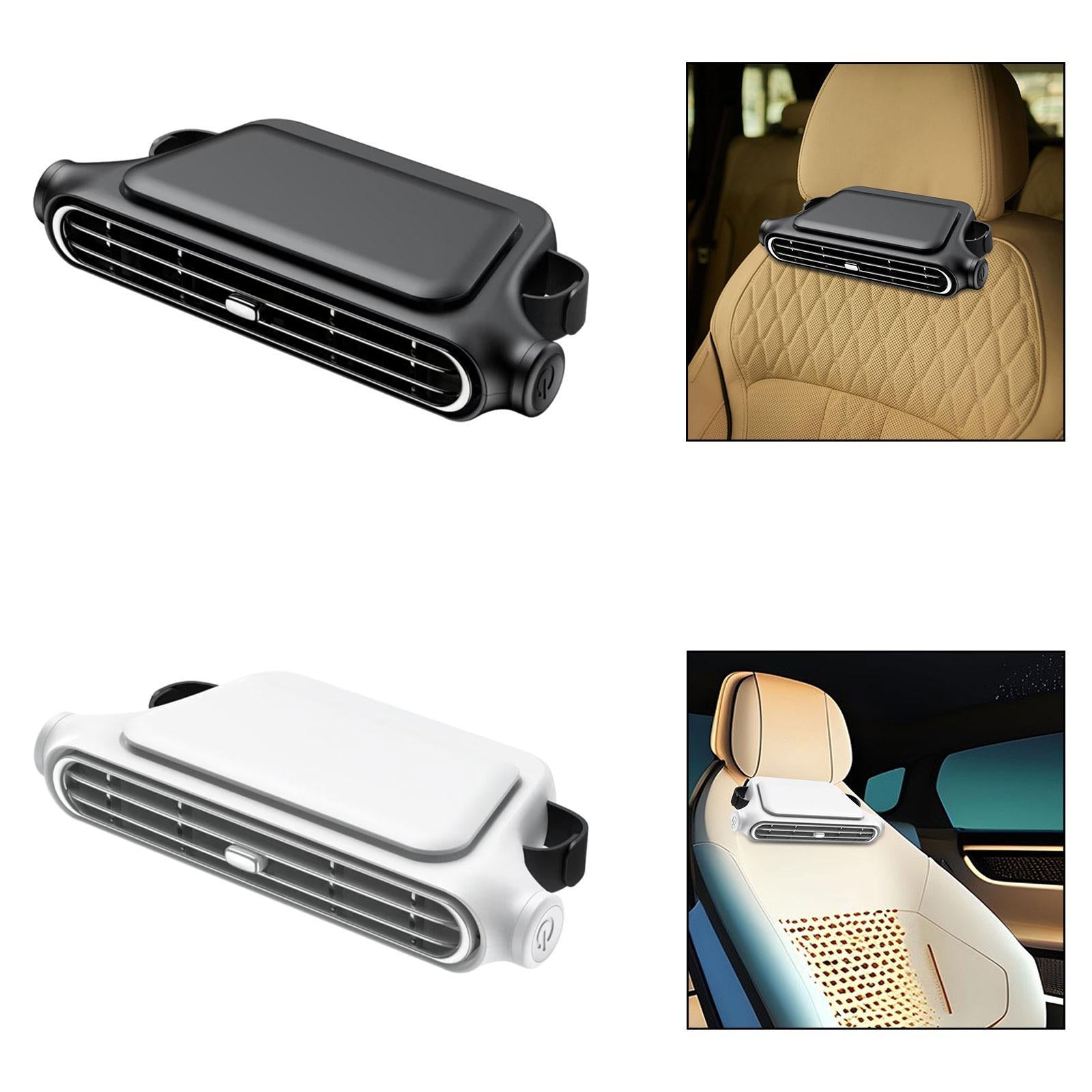 Cars Seat Fan for Backseat USB Plug Driving Automotive Trucks RV Cooling Fan Black