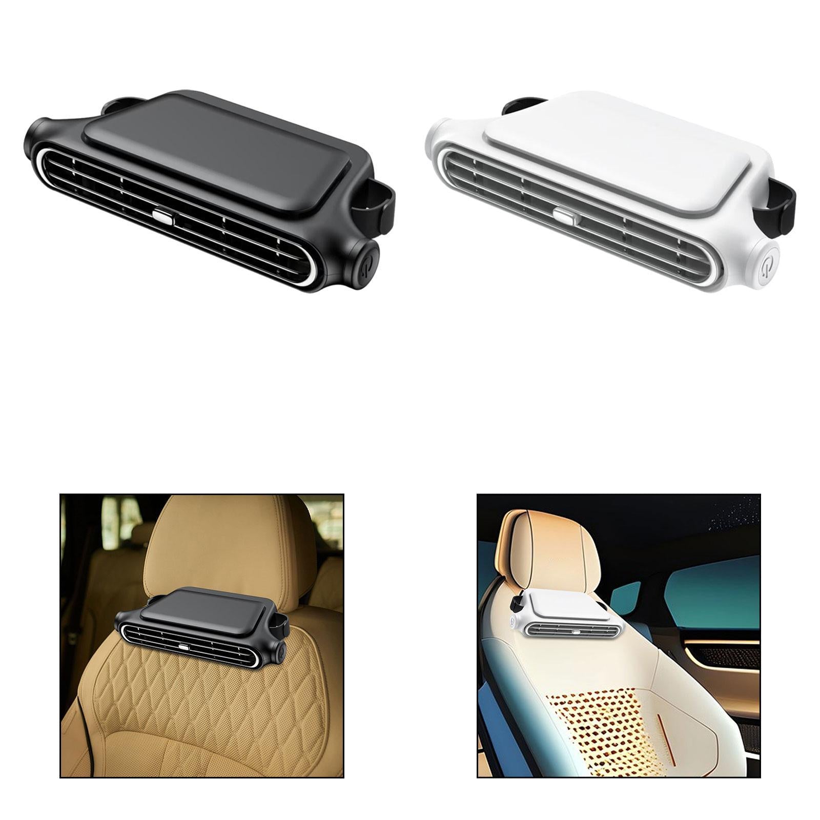 Cars Seat Fan for Backseat USB Plug Driving Automotive Trucks RV Cooling Fan Black