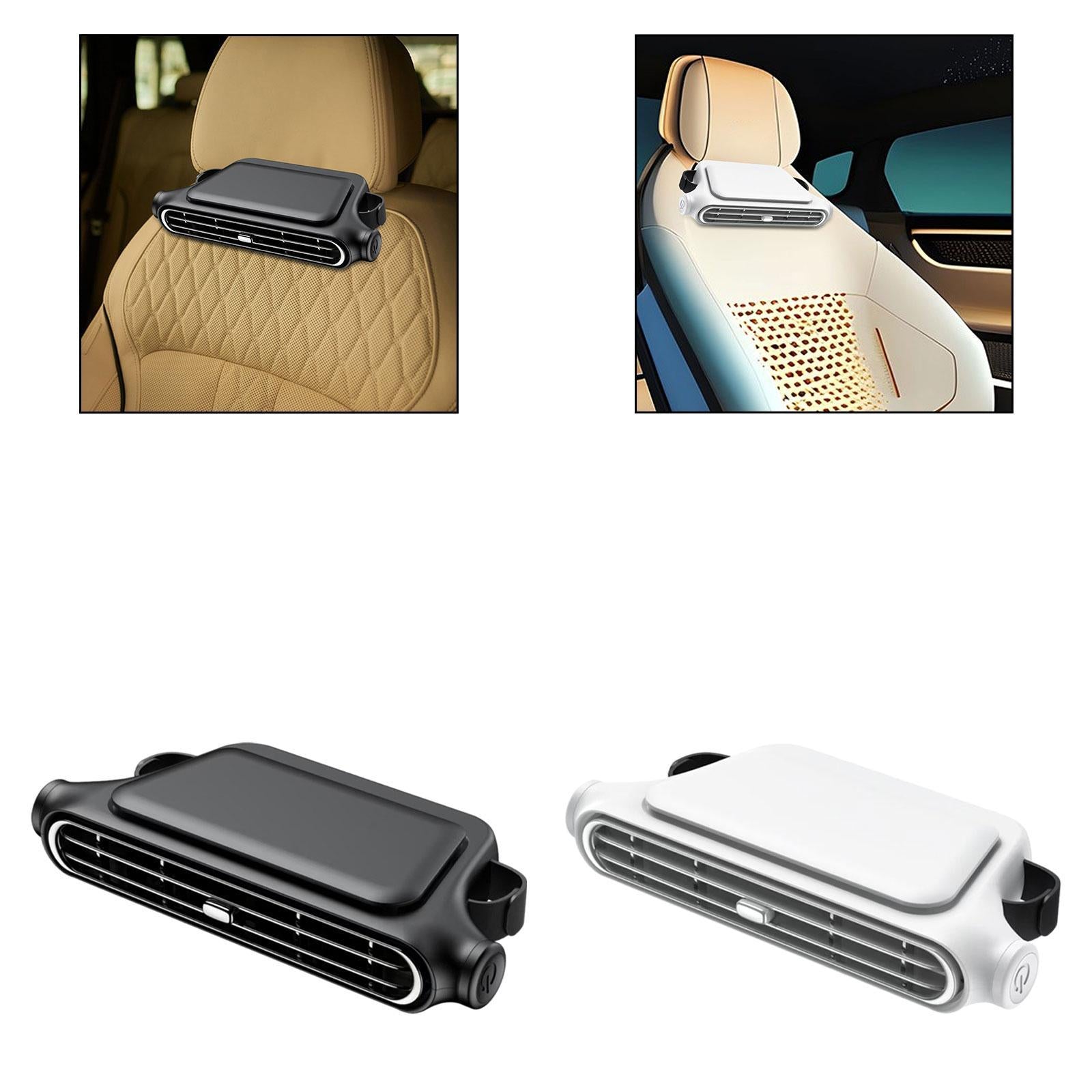 Cars Seat Fan for Backseat USB Plug Driving Automotive Trucks RV Cooling Fan Black