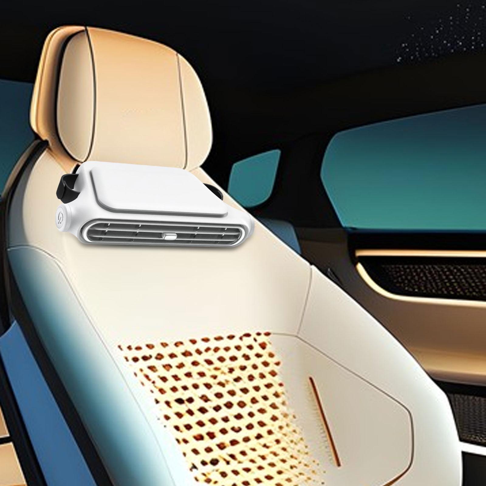 Cars Seat Fan for Backseat USB Plug Driving Automotive Trucks RV Cooling Fan White