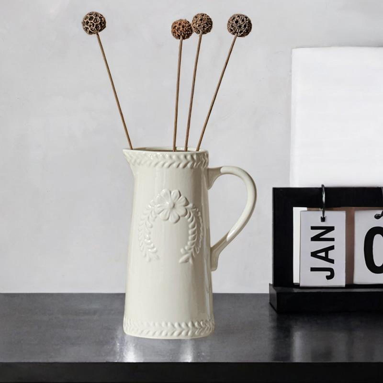 Flower Vase Gift Decoration Floral Arrangement for Mantel Housewarming Shelf Mouth 9.4 cm