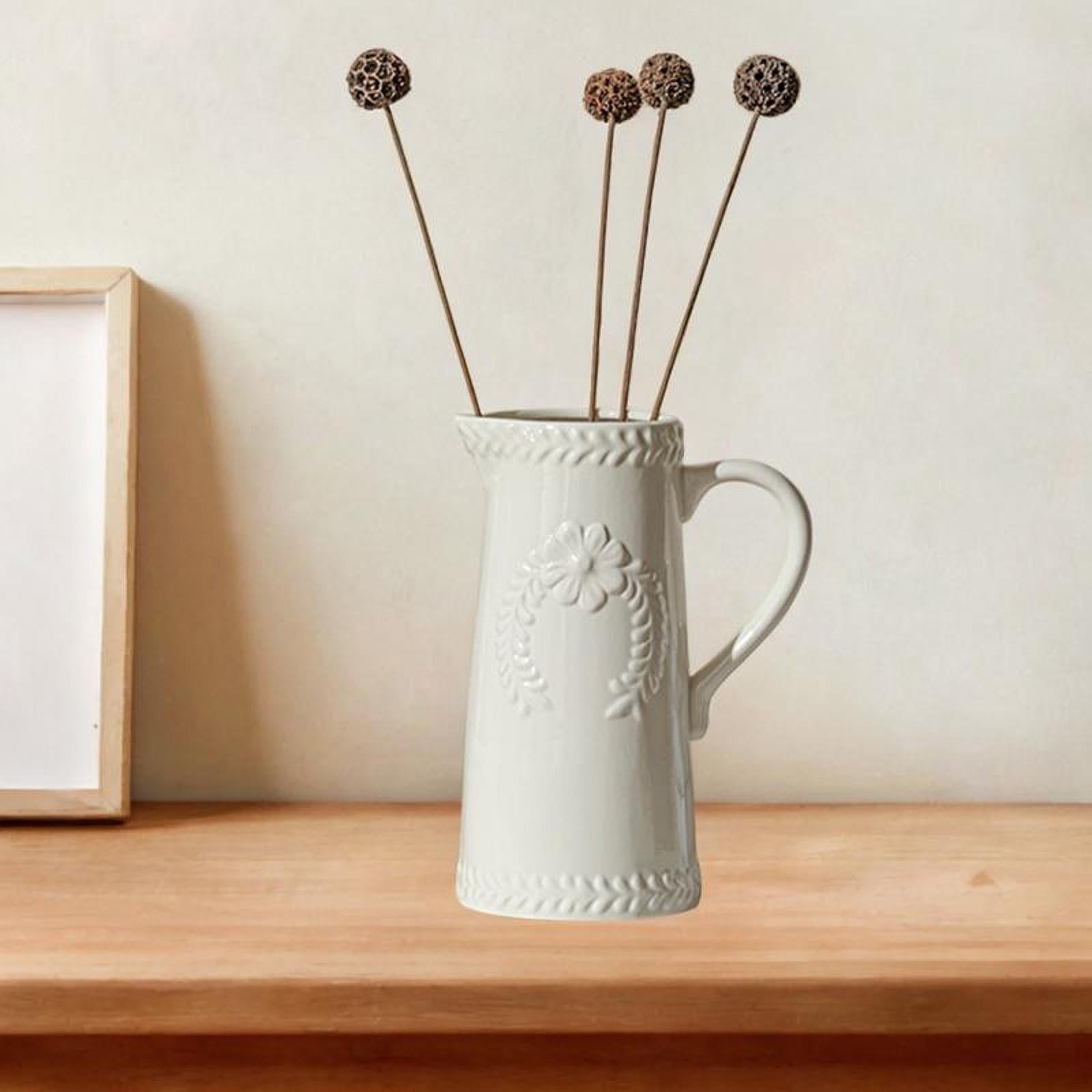 Flower Vase Gift Decoration Floral Arrangement for Mantel Housewarming Shelf Mouth 9.4 cm