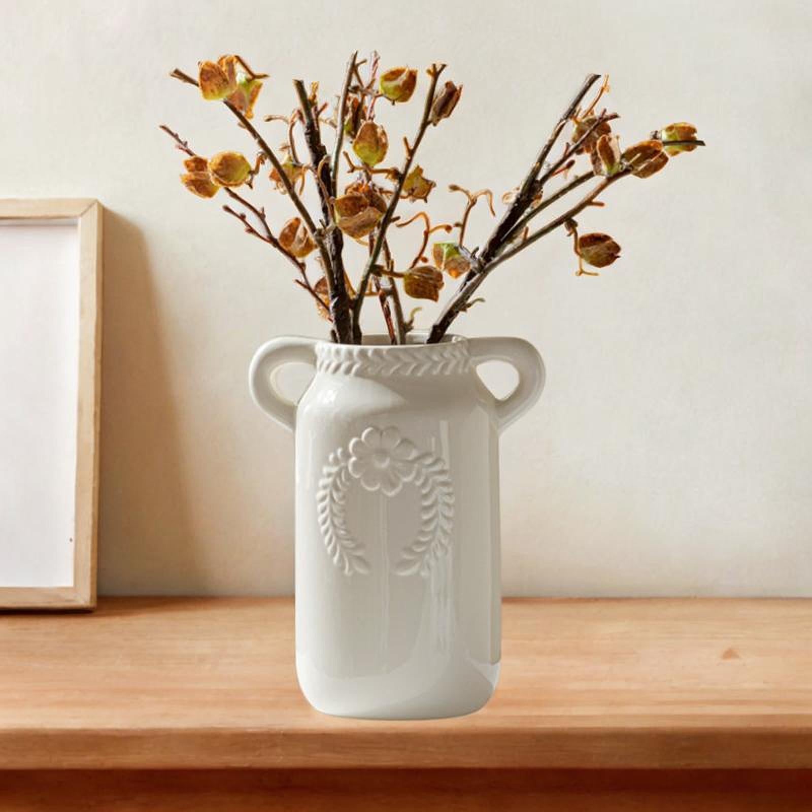 Flower Vase Gift Decoration Floral Arrangement for Mantel Housewarming Shelf Mouth 7.8 cm