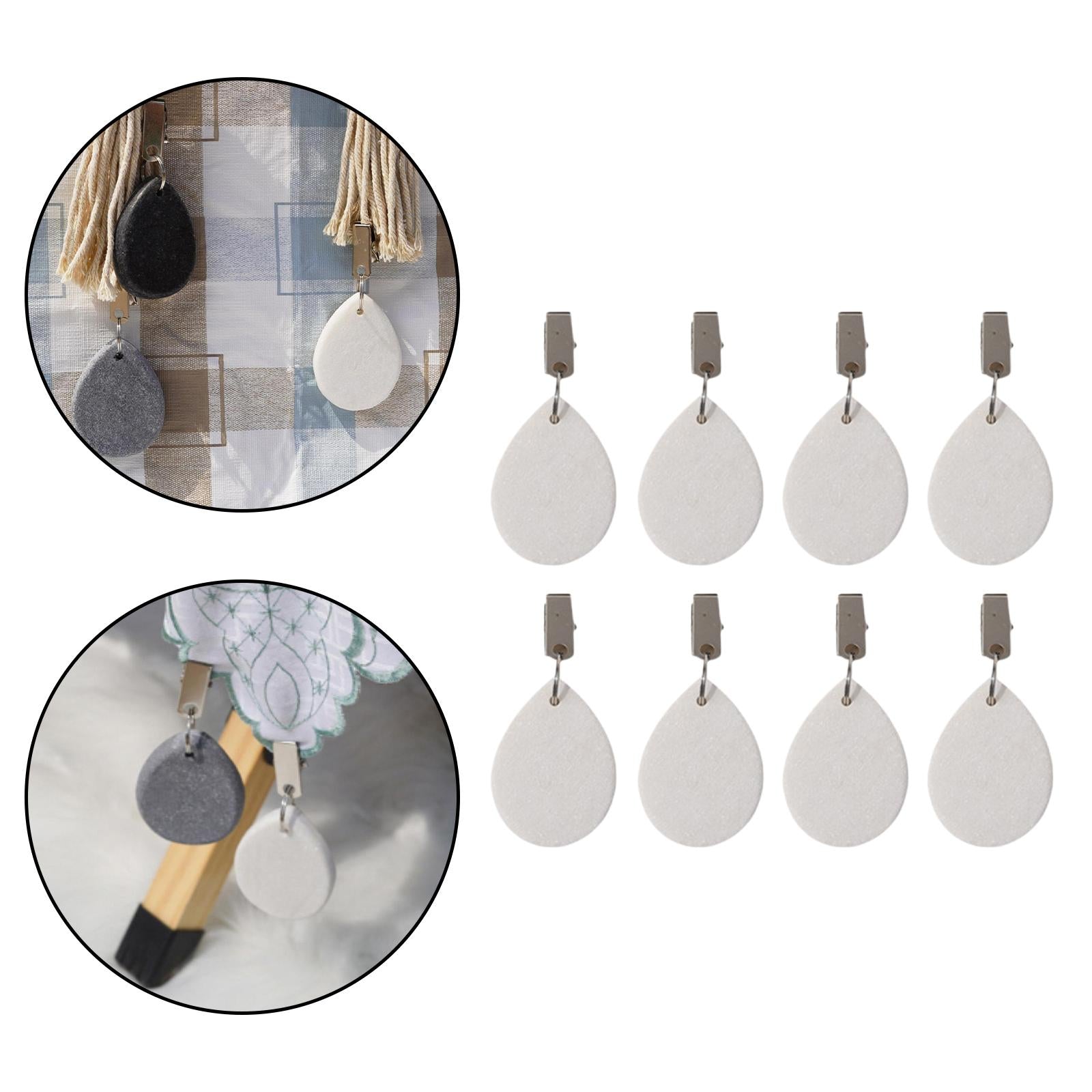 8x Tablecloth Weights Dinner Table Cover Decoration for Garden Indoor Picnic White 6 cm