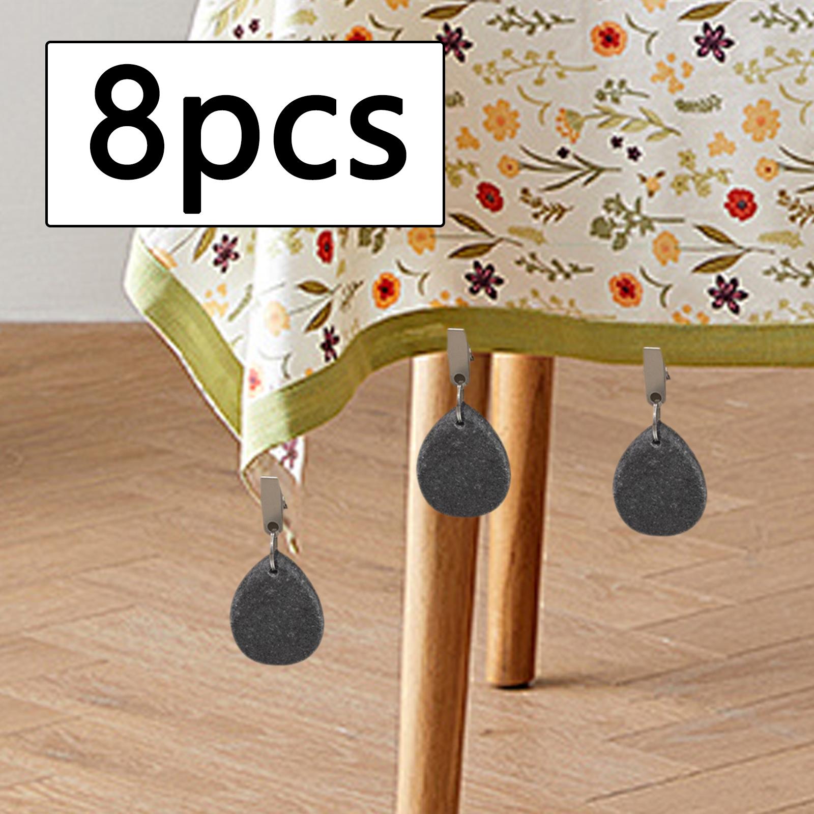 8x Tablecloth Weights Dinner Table Cover Decoration for Garden Indoor Picnic Black 4 cm