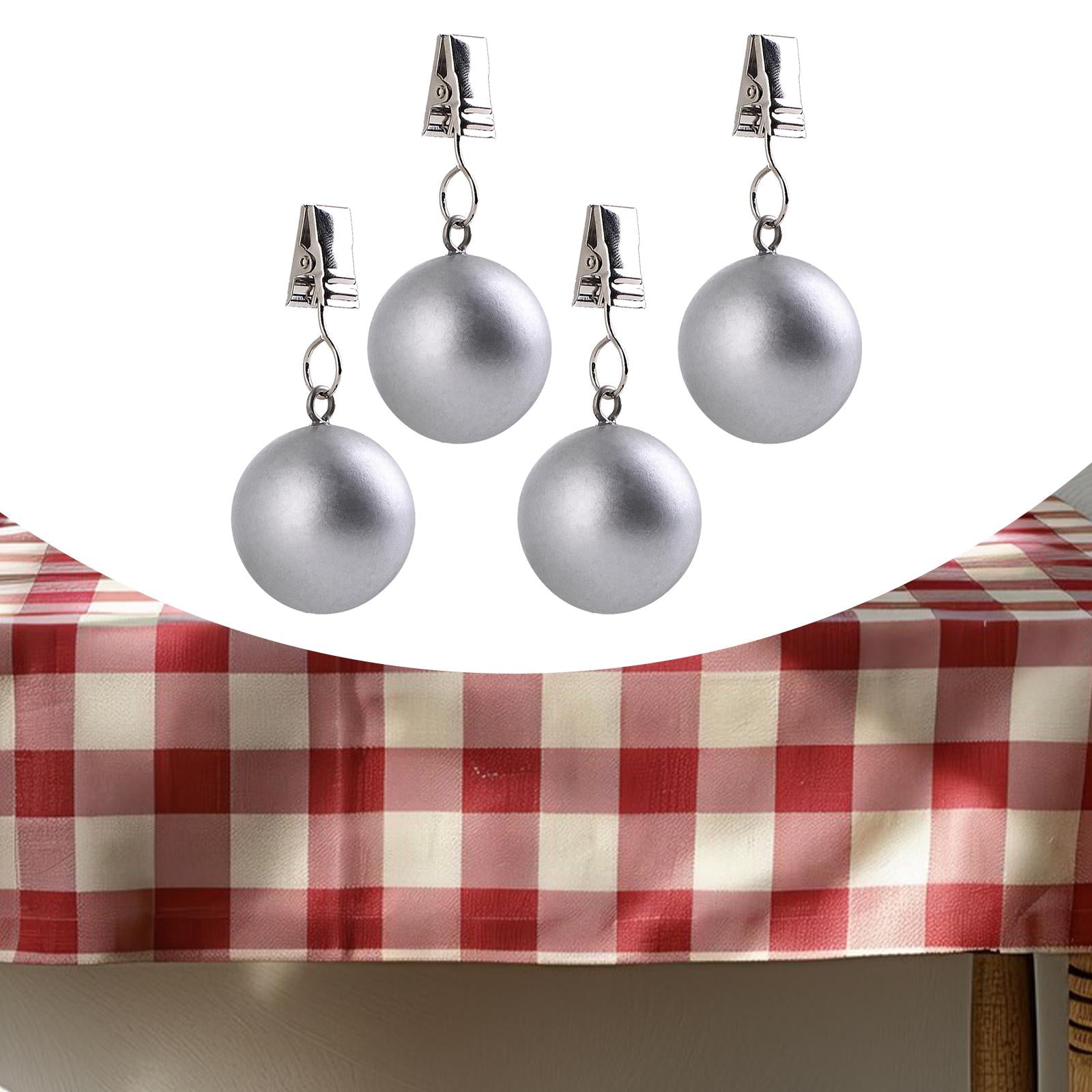 4 Pieces Tablecloth Weights Heavy Duty Drapery Weights for Garden Flag Patio
