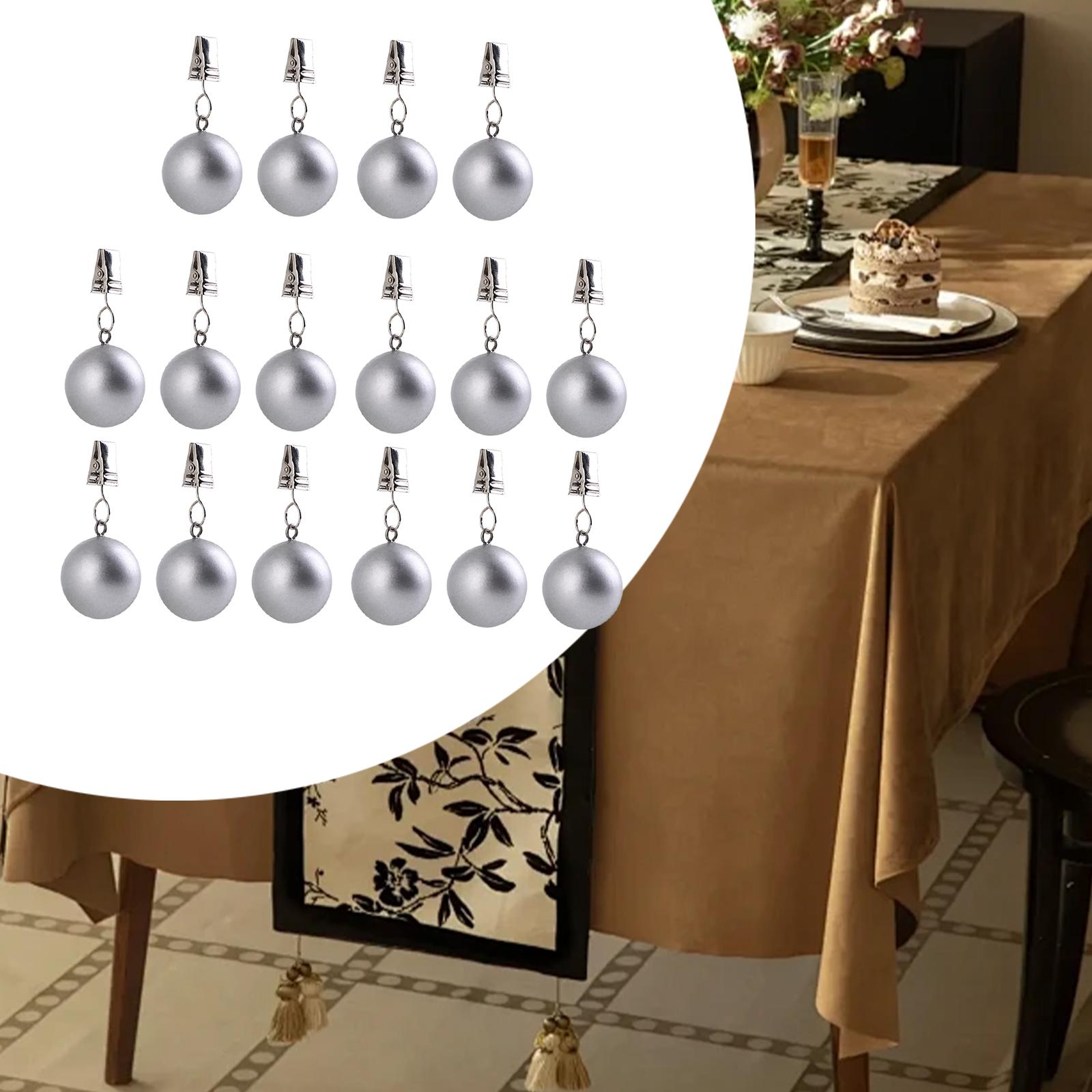 Tablecloth Weights Decoration Hangers for Shower Curtains Table Cloth Dinner 16pcs