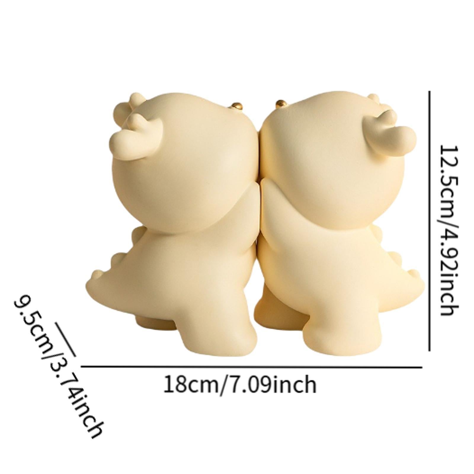 2Pcs Dragon Book Ends Resin Sculpture Book Stand for Heavy Duty Books Office