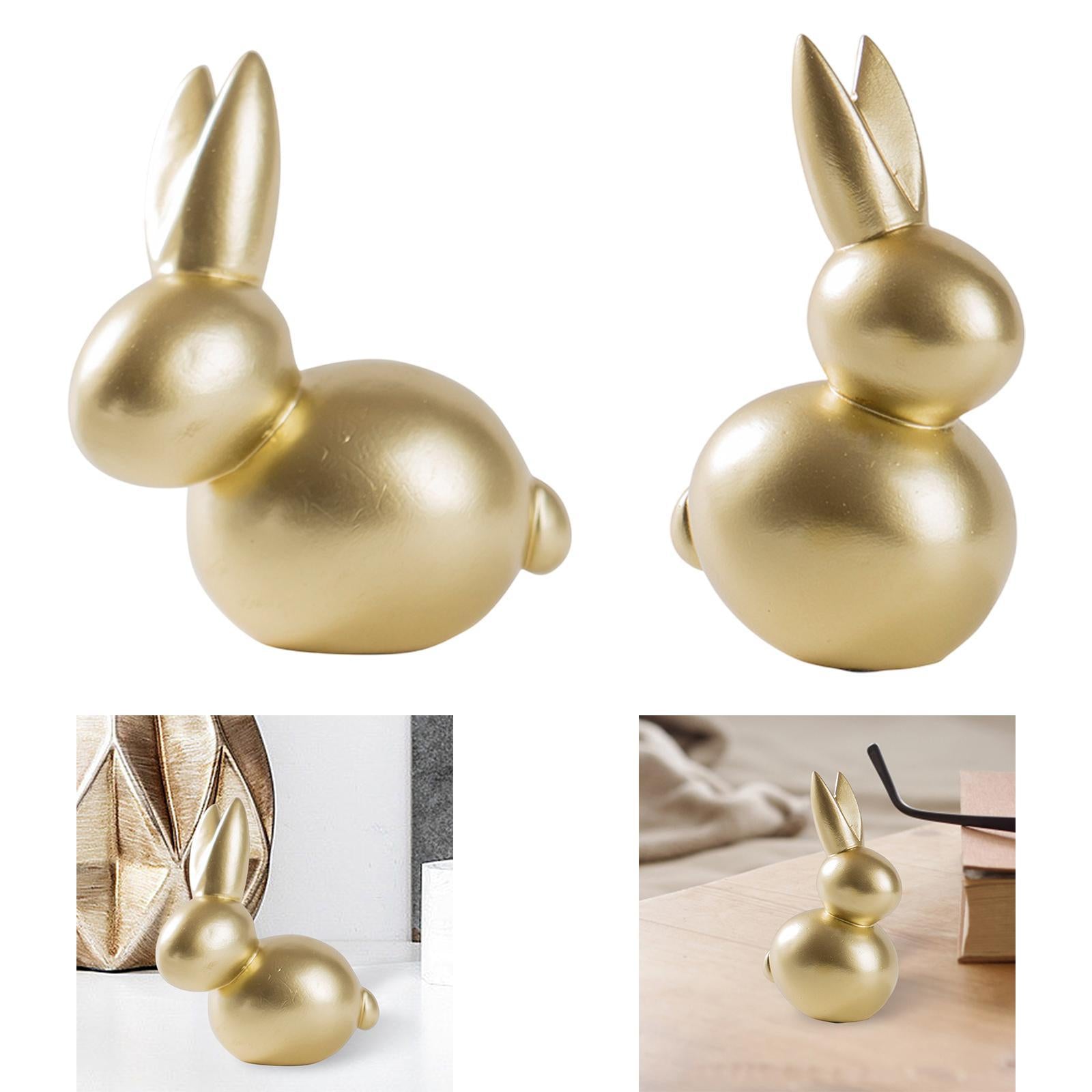Resin Rabbit Figurine Easter Sculpture for Bedside Bookshelf Kitchens Shelf head down