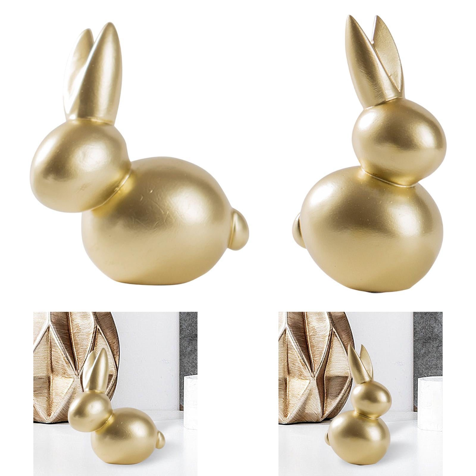 Resin Rabbit Figurine Easter Sculpture for Bedside Bookshelf Kitchens Shelf head down