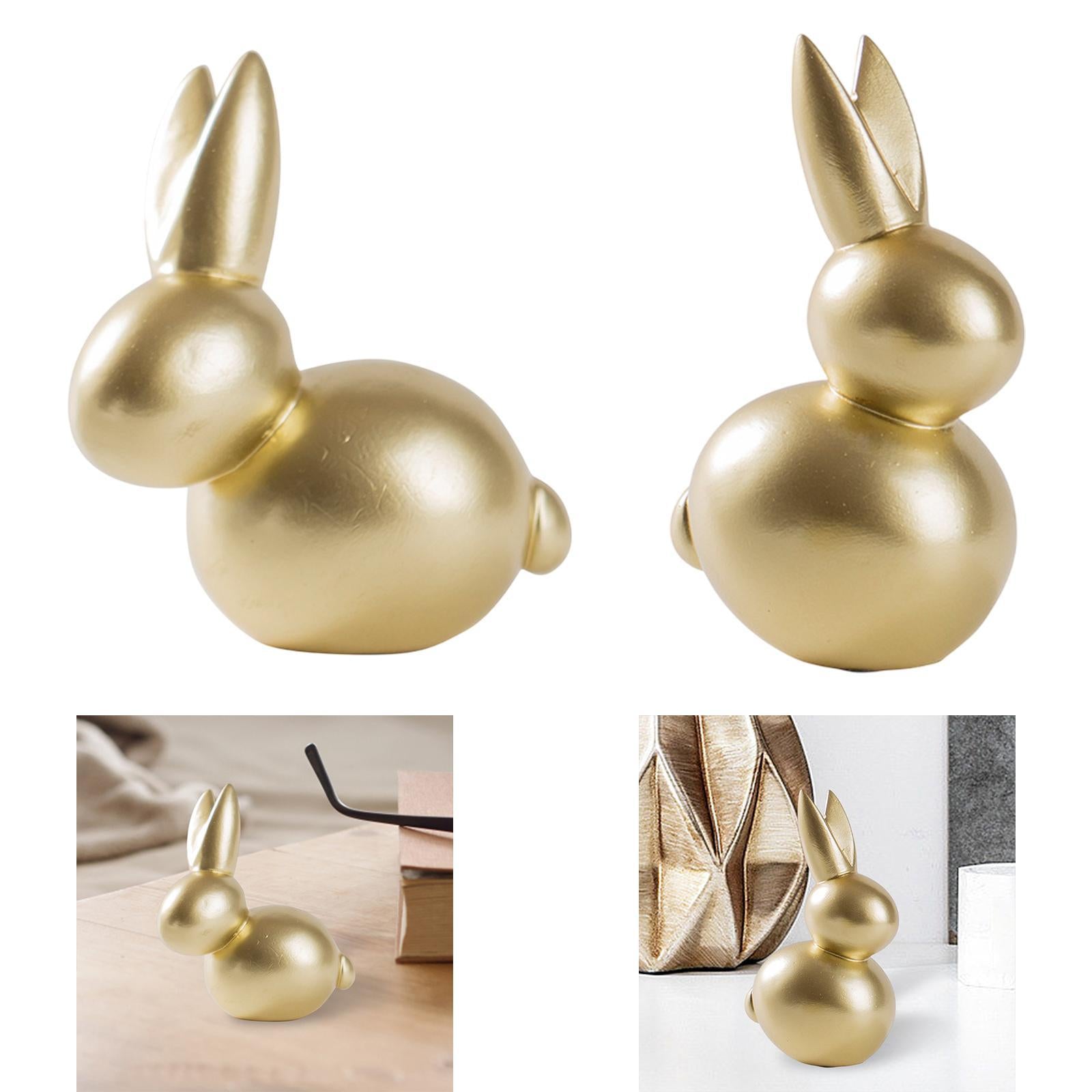 Resin Rabbit Figurine Easter Sculpture for Bedside Bookshelf Kitchens Shelf head down