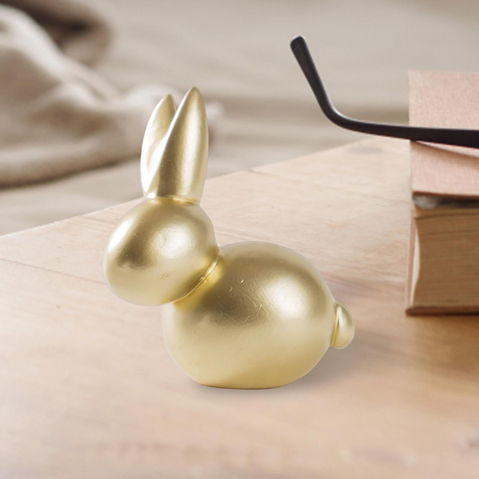 Resin Rabbit Figurine Easter Sculpture for Bedside Bookshelf Kitchens Shelf head down