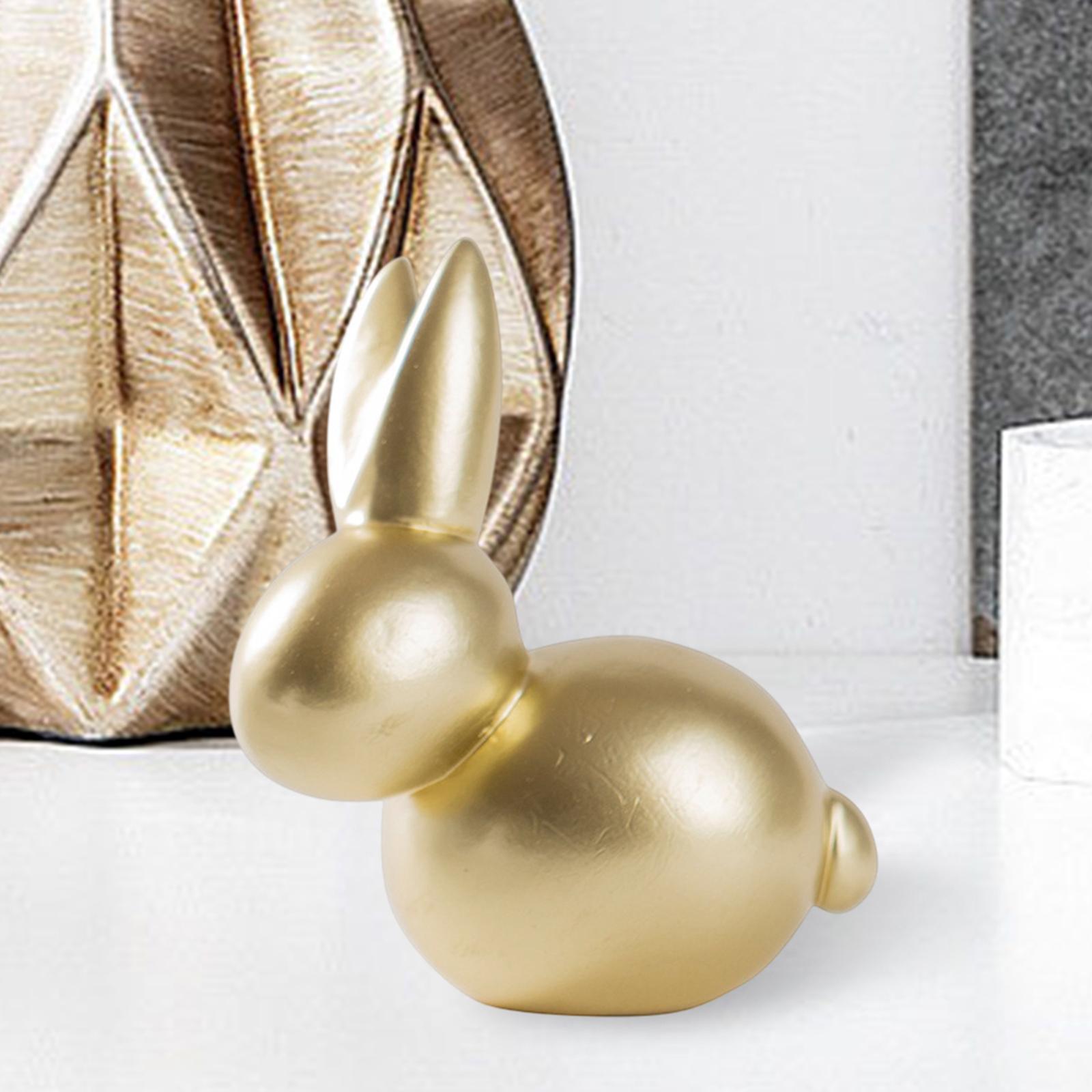 Resin Rabbit Figurine Easter Sculpture for Bedside Bookshelf Kitchens Shelf head down
