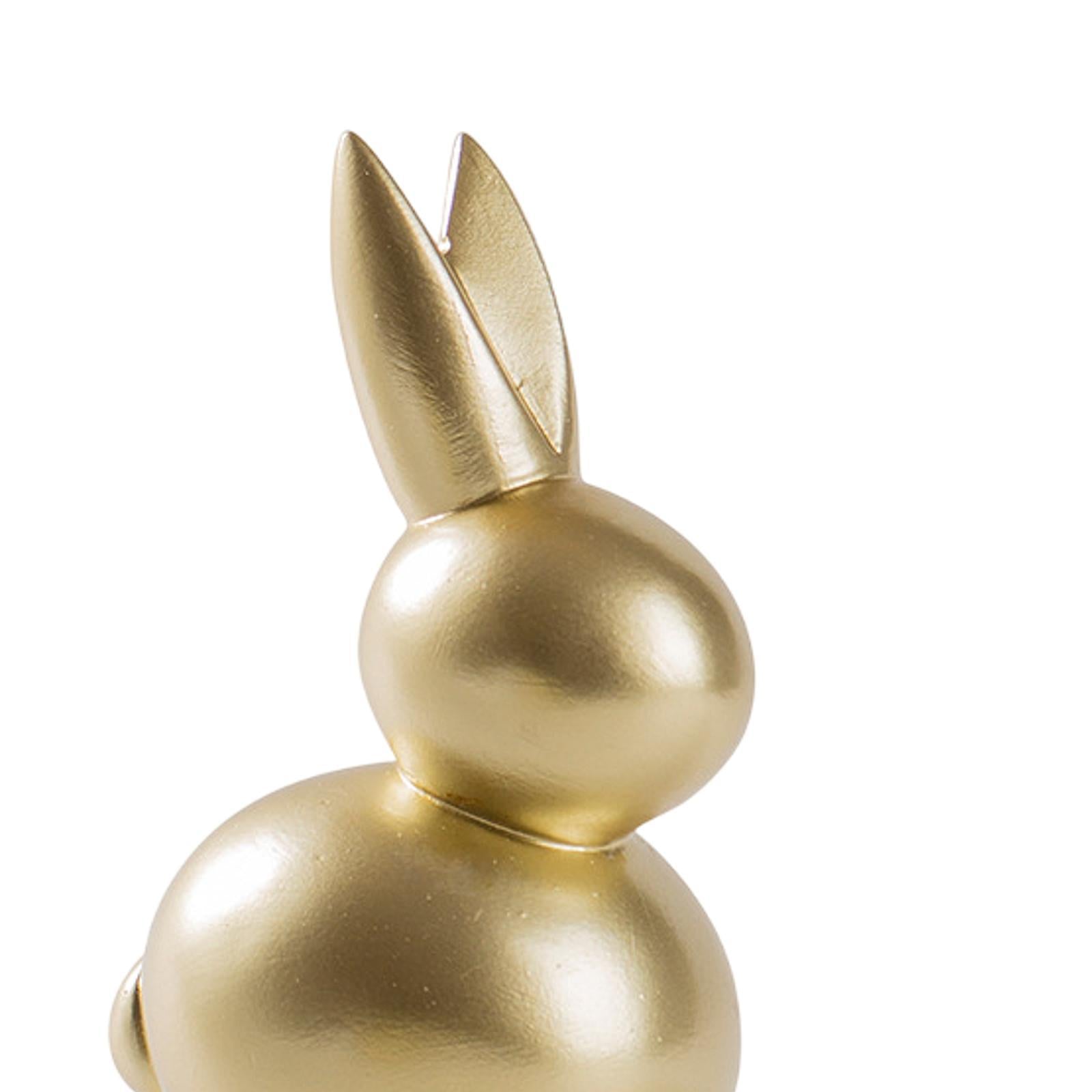 Resin Rabbit Figurine Easter Sculpture for Bedside Bookshelf Kitchens Shelf head up