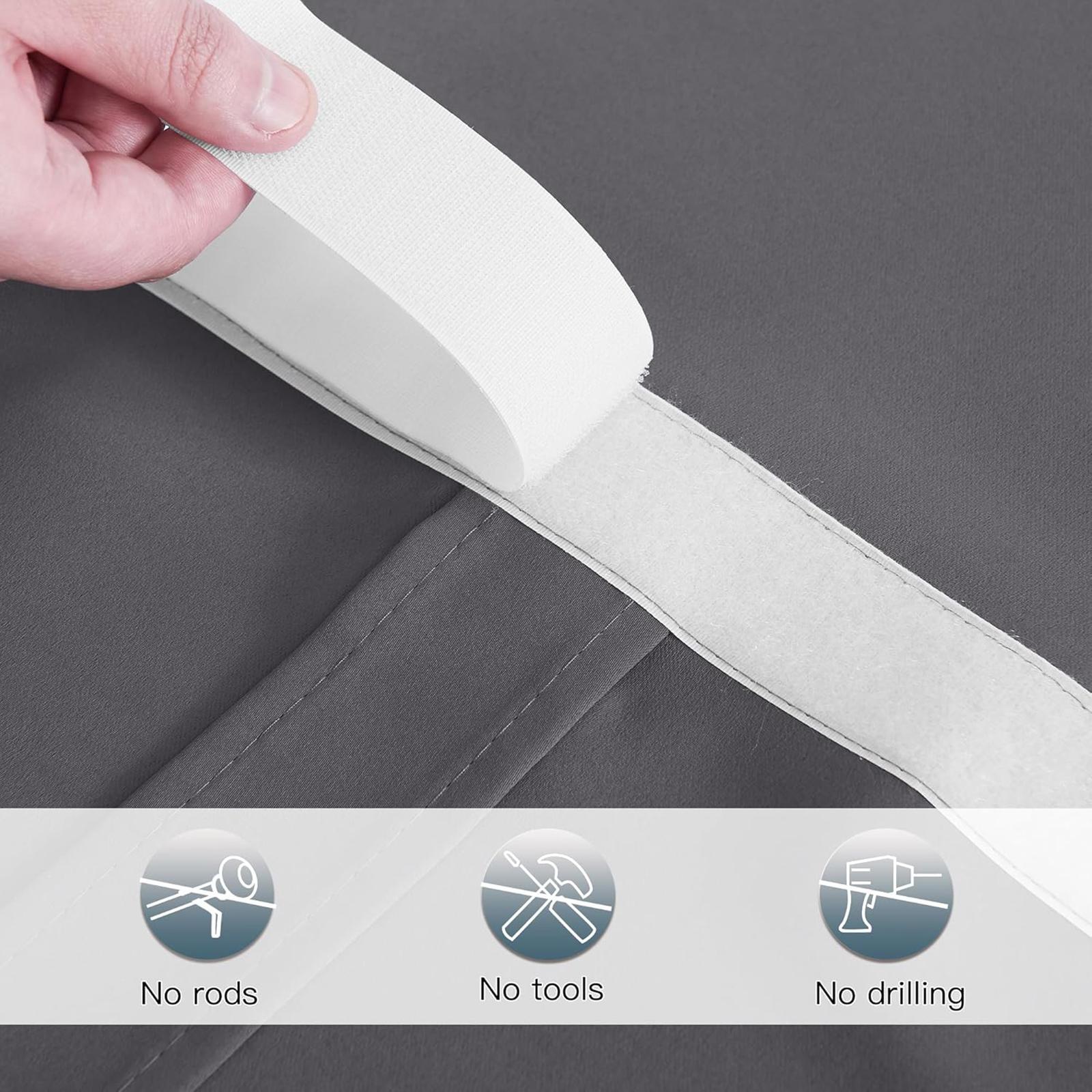 Door Window Shade Curtain 25x77cm Lightweight Premium Replace Covering Drape Dark Grey
