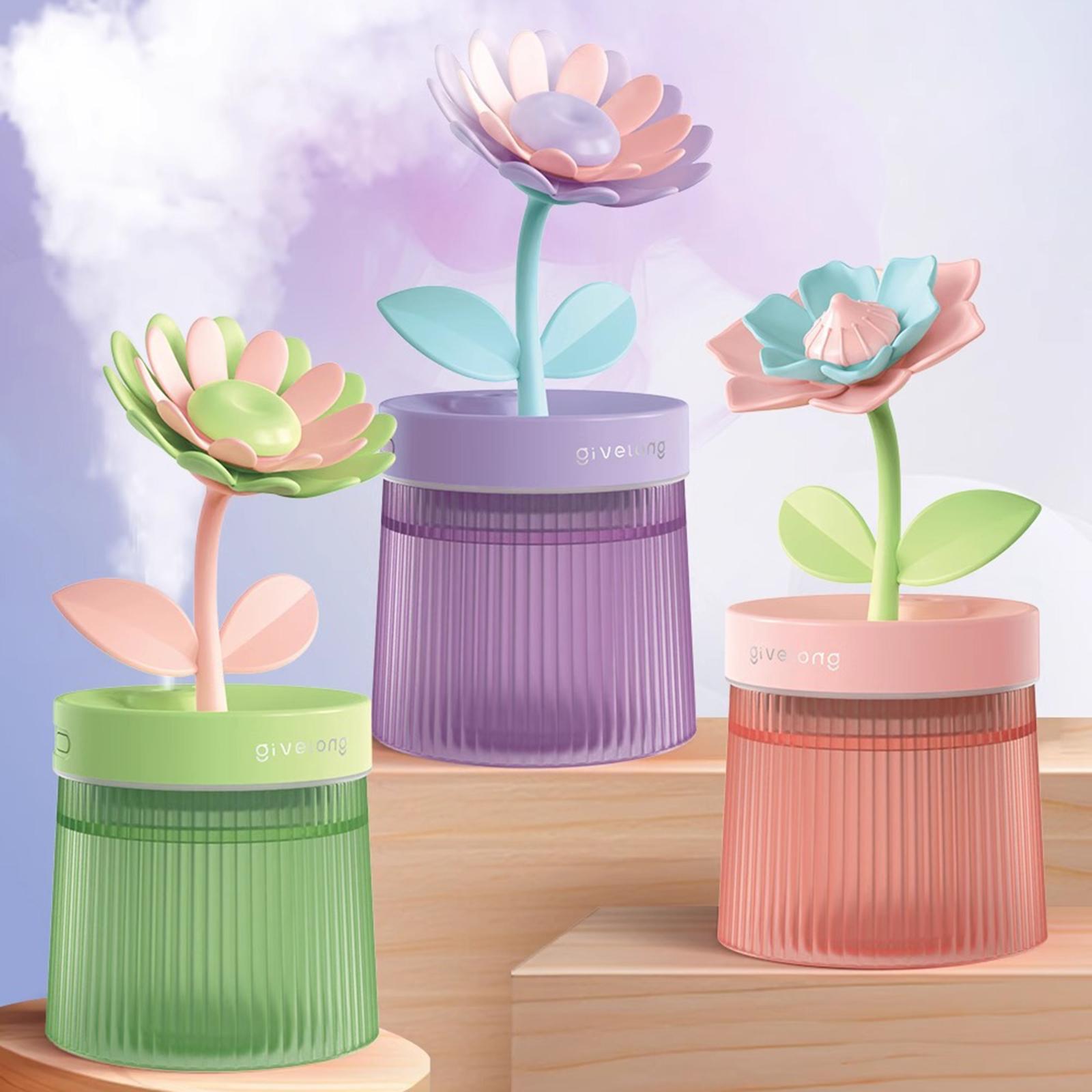 Mini Air Humidifier USB Essential Oil Diffuser for NightStand Bedroom Beside Pink