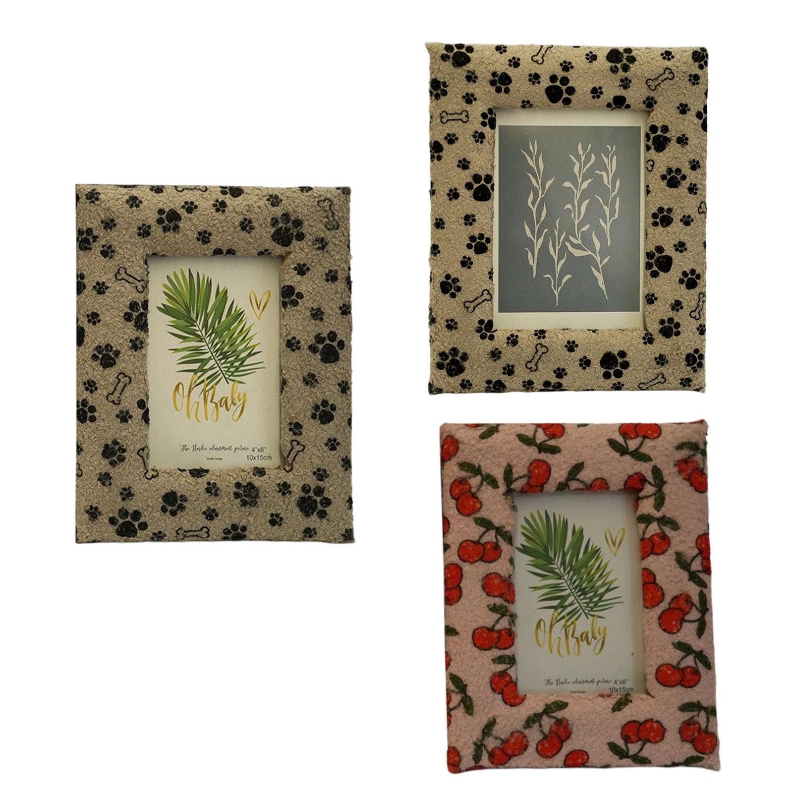 Plush Photo Frame Artwork Picture Holder for Living Room Study Room Entrance 18.5cmx23.5cm Khaki