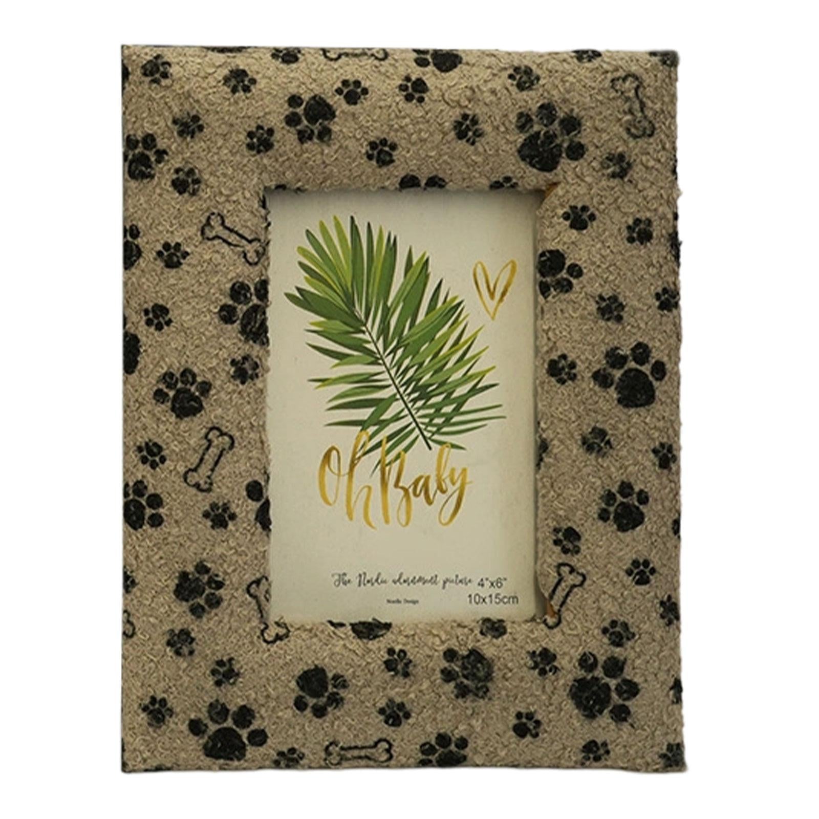 Plush Photo Frame Artwork Picture Holder for Living Room Study Room Entrance 18.5cmx23.5cm Khaki
