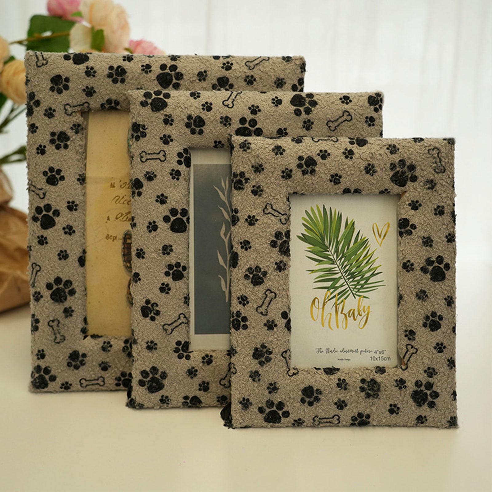 Plush Photo Frame Artwork Picture Holder for Living Room Study Room Entrance 20.5cmx25.5cm Khaki
