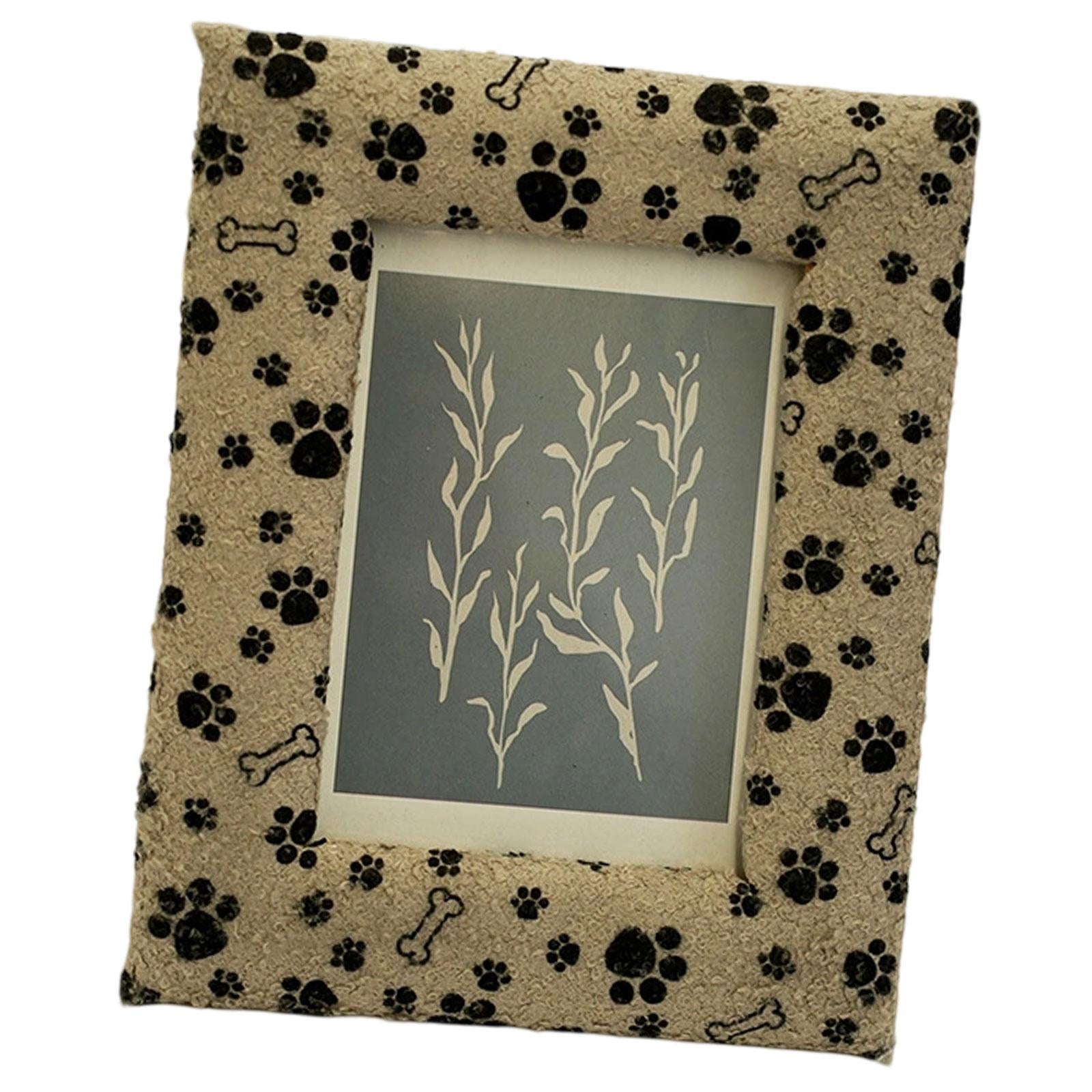 Plush Photo Frame Artwork Picture Holder for Living Room Study Room Entrance 20.5cmx25.5cm Khaki
