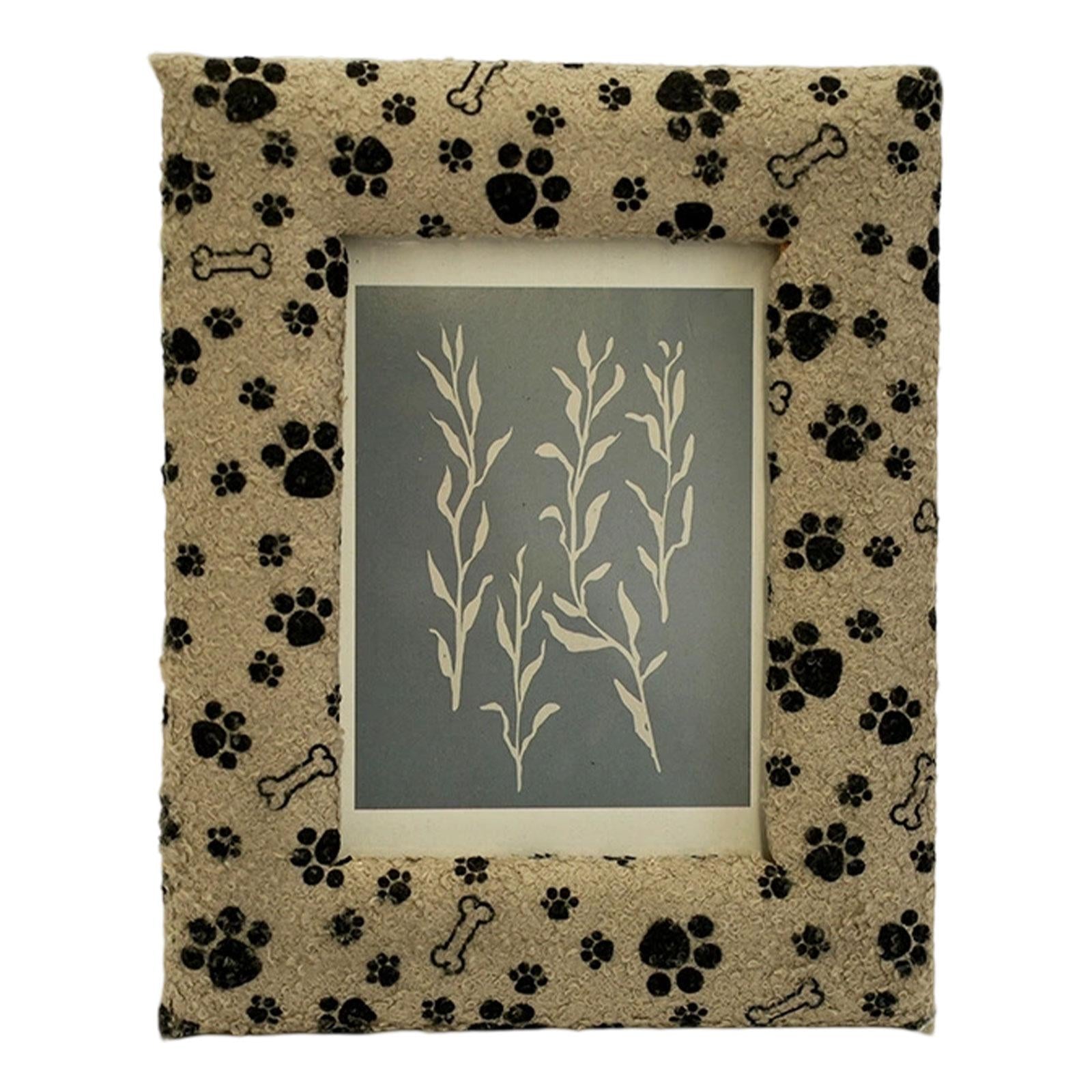 Plush Photo Frame Artwork Picture Holder for Living Room Study Room Entrance 20.5cmx25.5cm Khaki