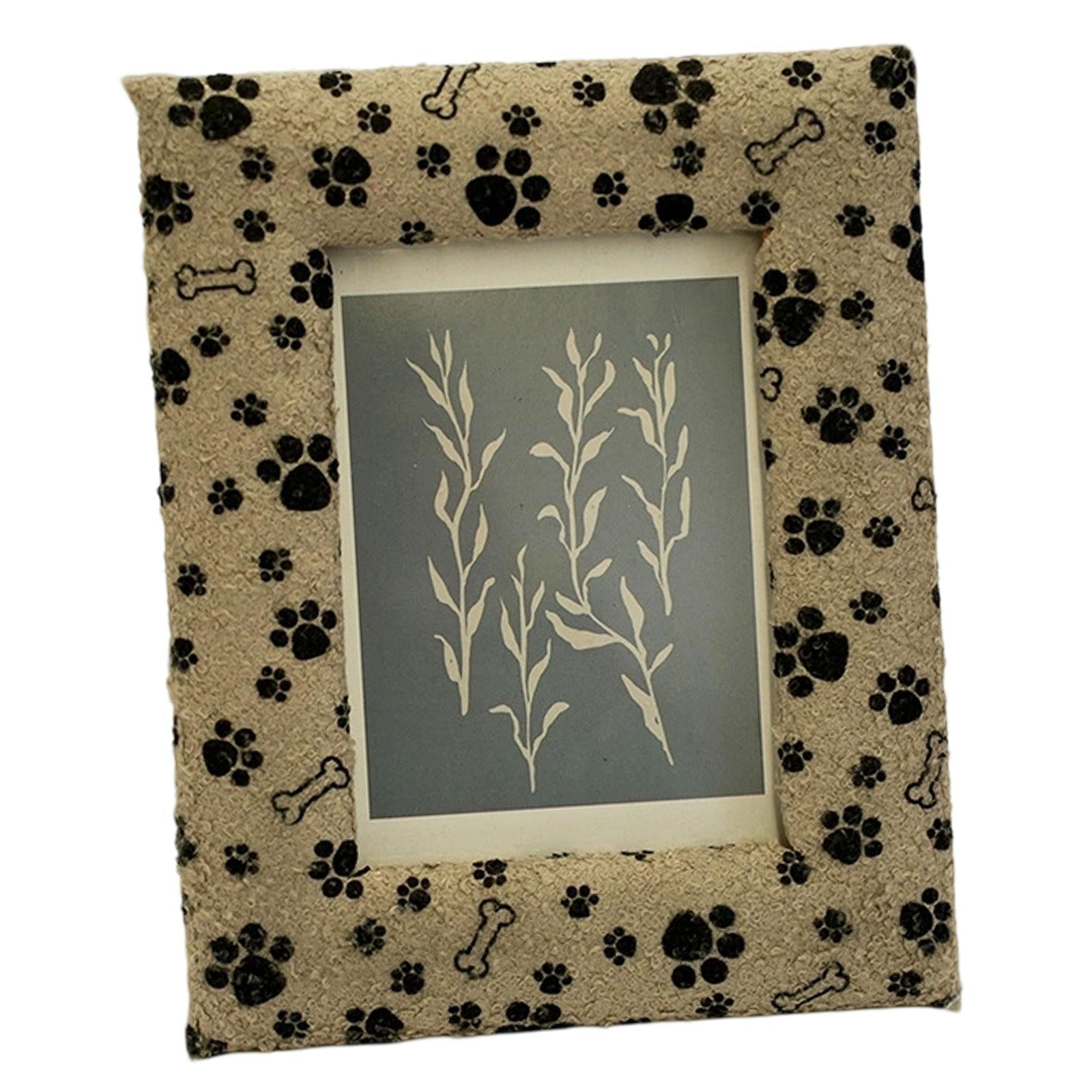 Plush Photo Frame Artwork Picture Holder for Living Room Study Room Entrance 20.5cmx25.5cm Khaki
