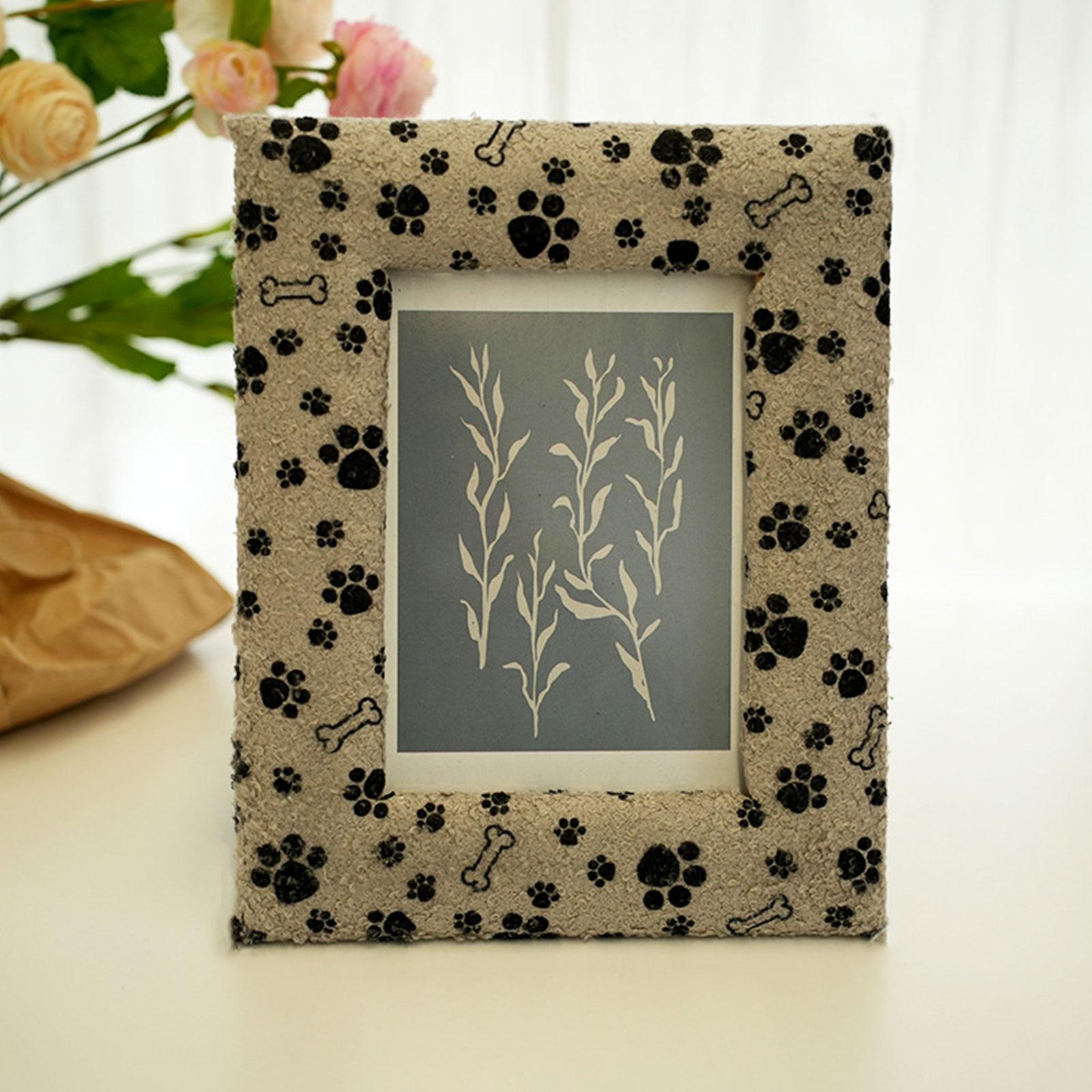Plush Photo Frame Artwork Picture Holder for Living Room Study Room Entrance 20.5cmx25.5cm Khaki