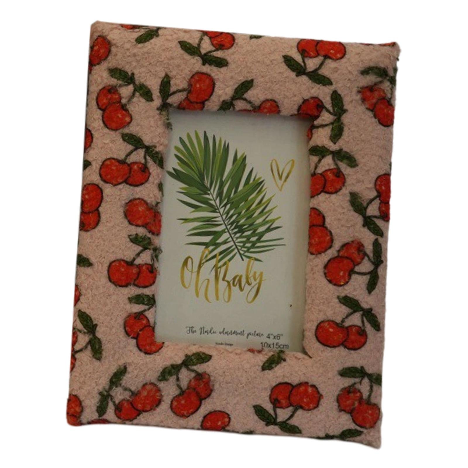 Plush Photo Frame Artwork Picture Holder for Living Room Study Room Entrance 20.5cmx25.5cm Pink