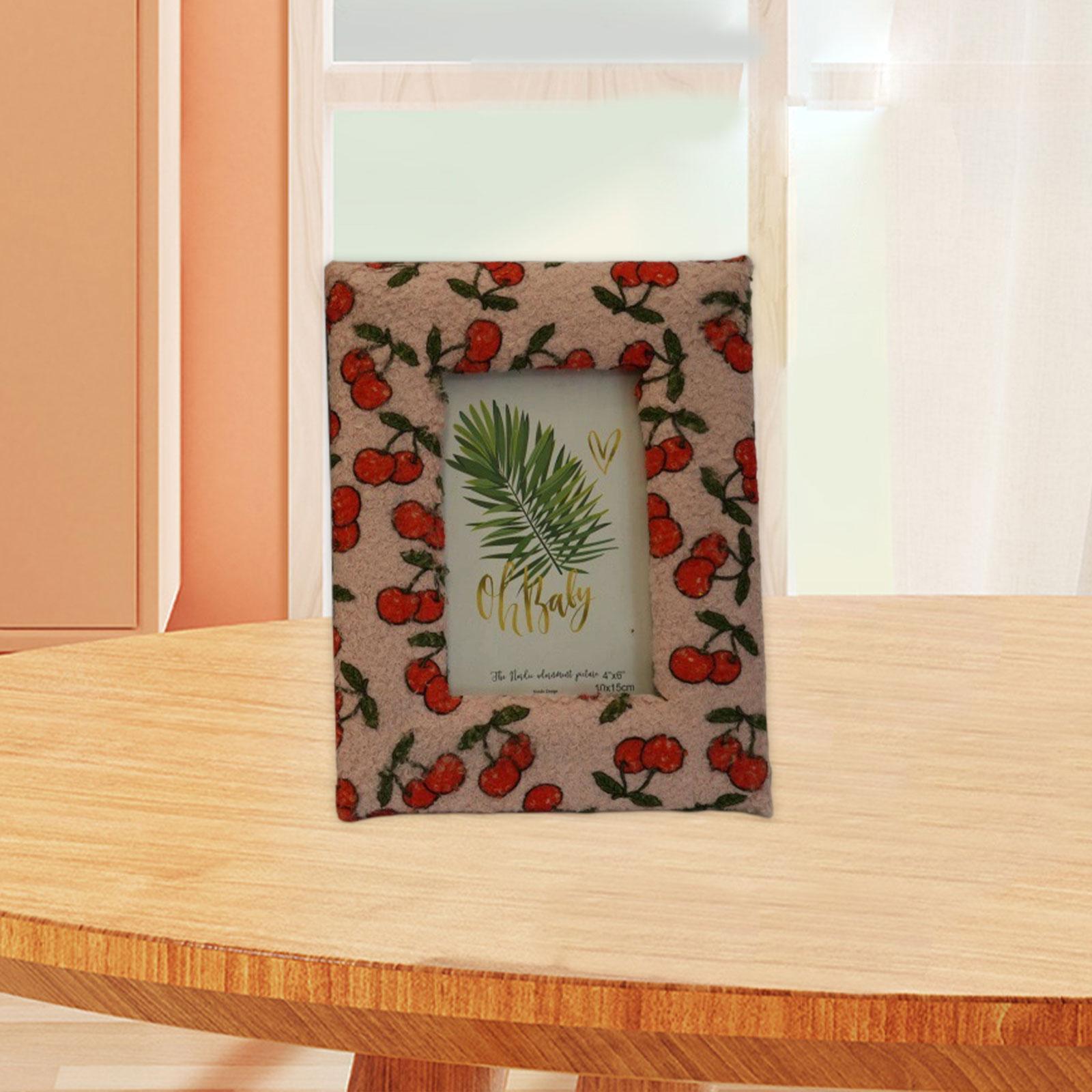 Plush Photo Frame Artwork Picture Holder for Living Room Study Room Entrance 20.5cmx25.5cm Pink