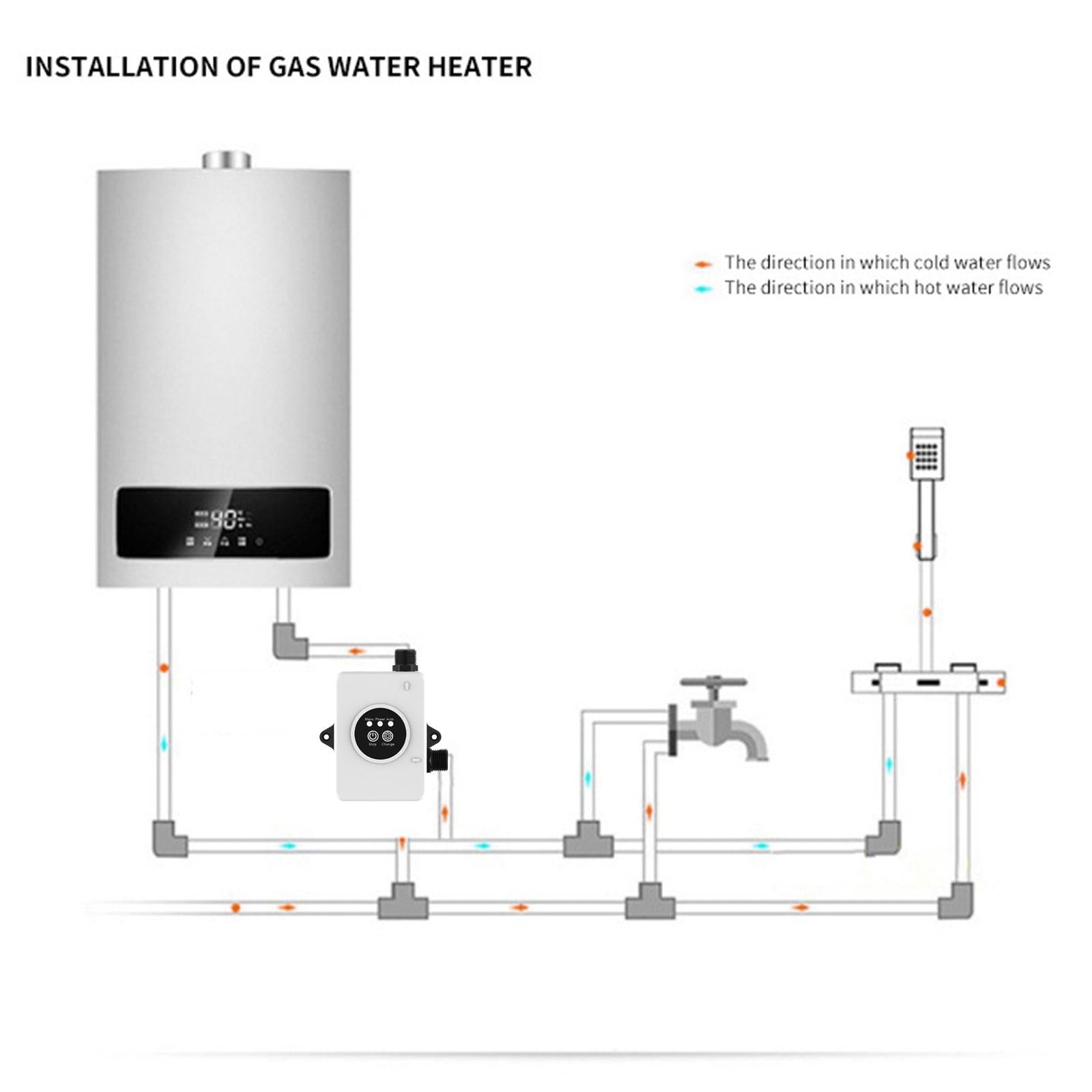Water Pressure Pump Quiet Powerful Sturdy Accessories for Shower Garden Home White