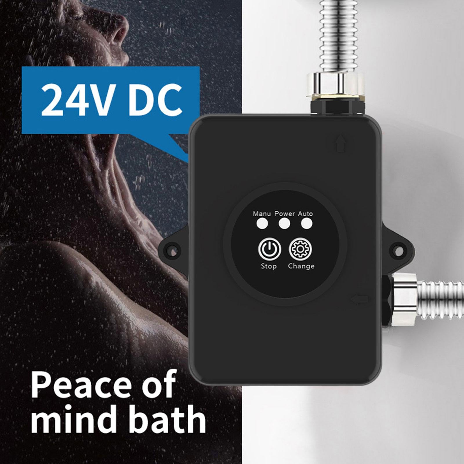 Water Pressure Pump Quiet Powerful Sturdy Accessories for Shower Garden Home Black