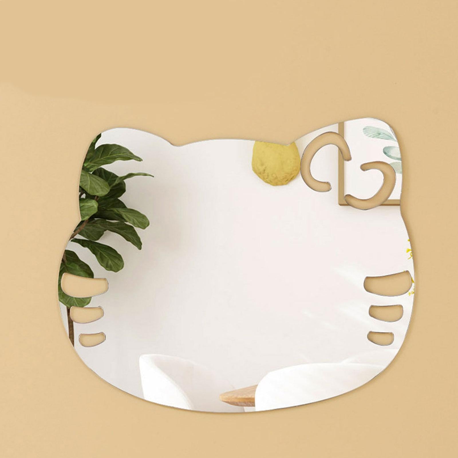 Cat Shaped Mirror Living Room Apartment Entryways Bathroom Gift Wall Mirror