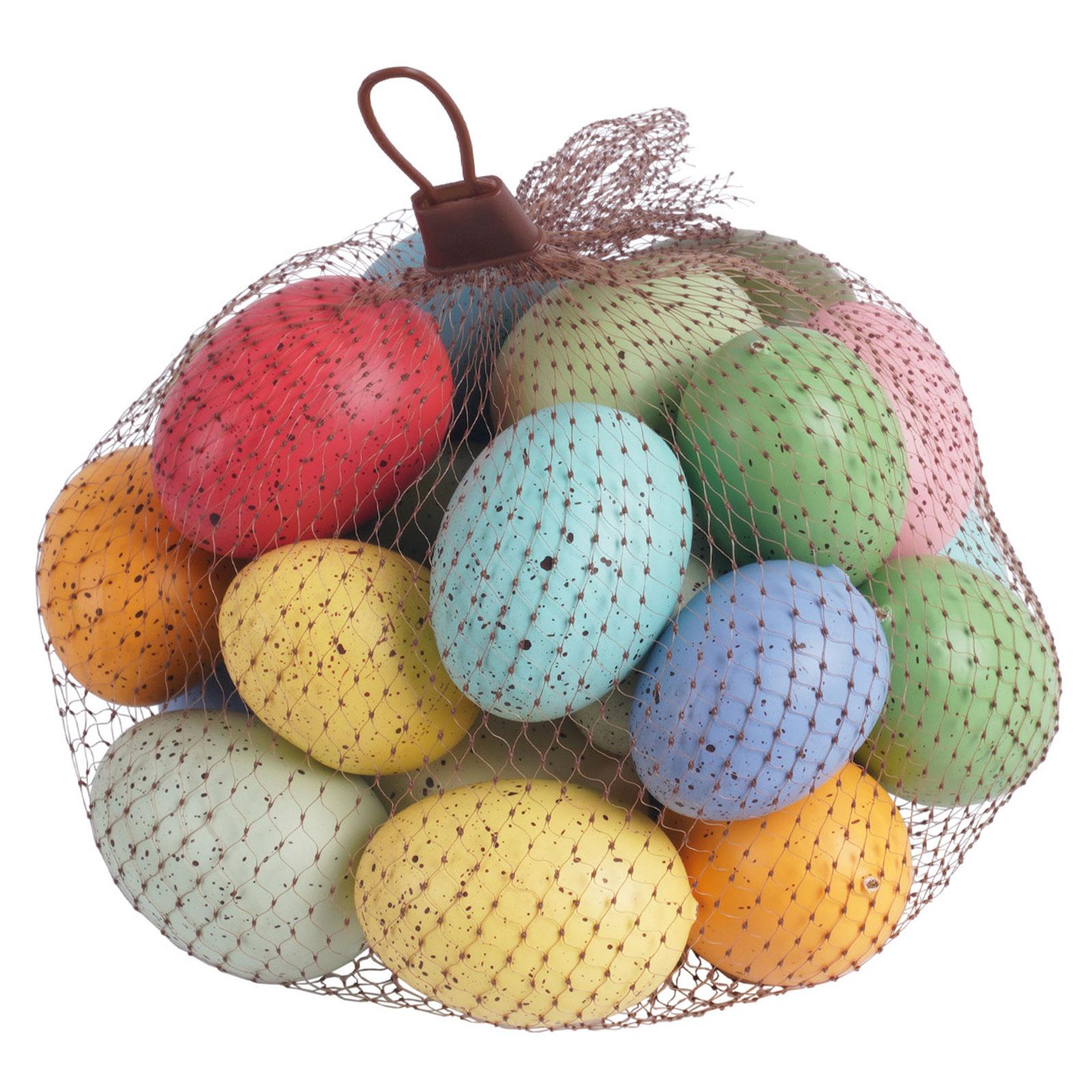 24 Pieces Colorful Artificial Easter Eggs for Easter Basket Fillers Reusable
