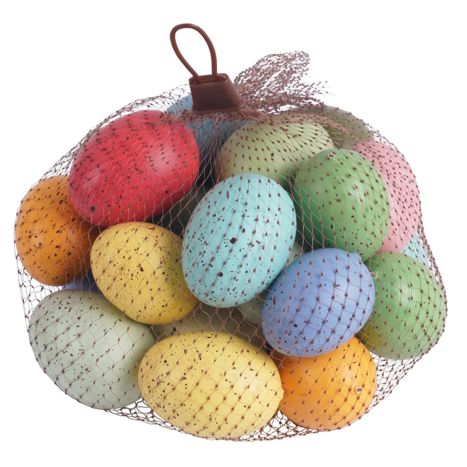 24 Pieces Colorful Artificial Easter Eggs for Easter Basket Fillers Reusable