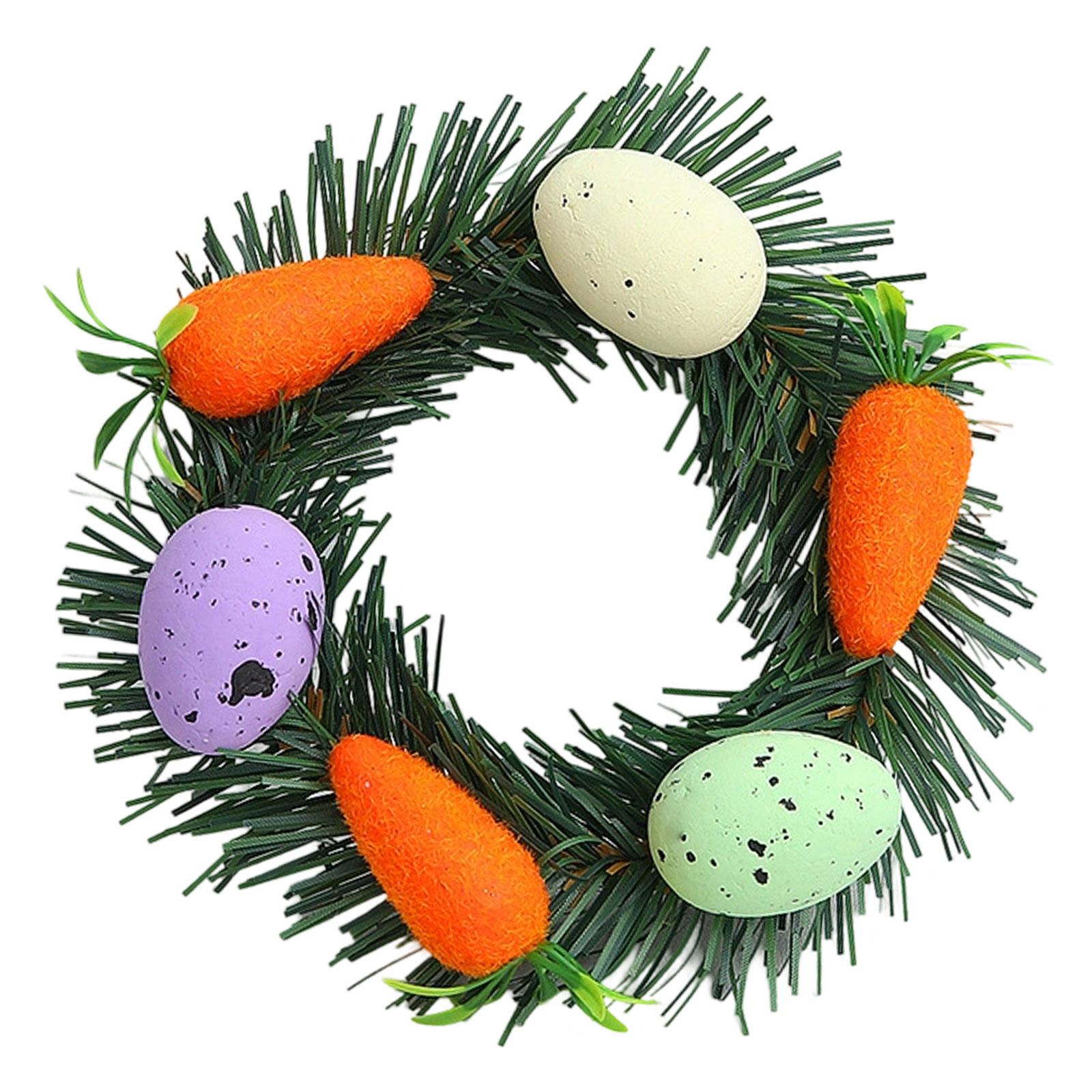 Easter Egg Wreath Decorative Hanging Ornament for Indoor/Outdoor Window