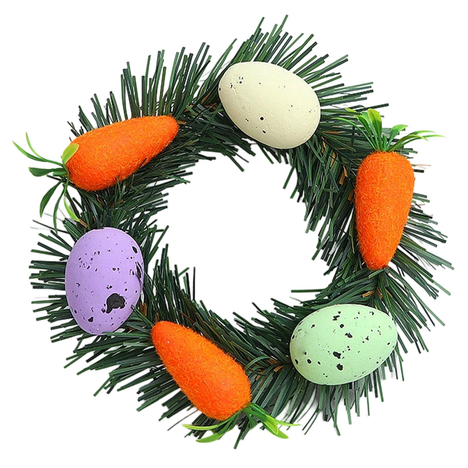Easter Egg Wreath Decorative Hanging Ornament for Indoor/Outdoor Window