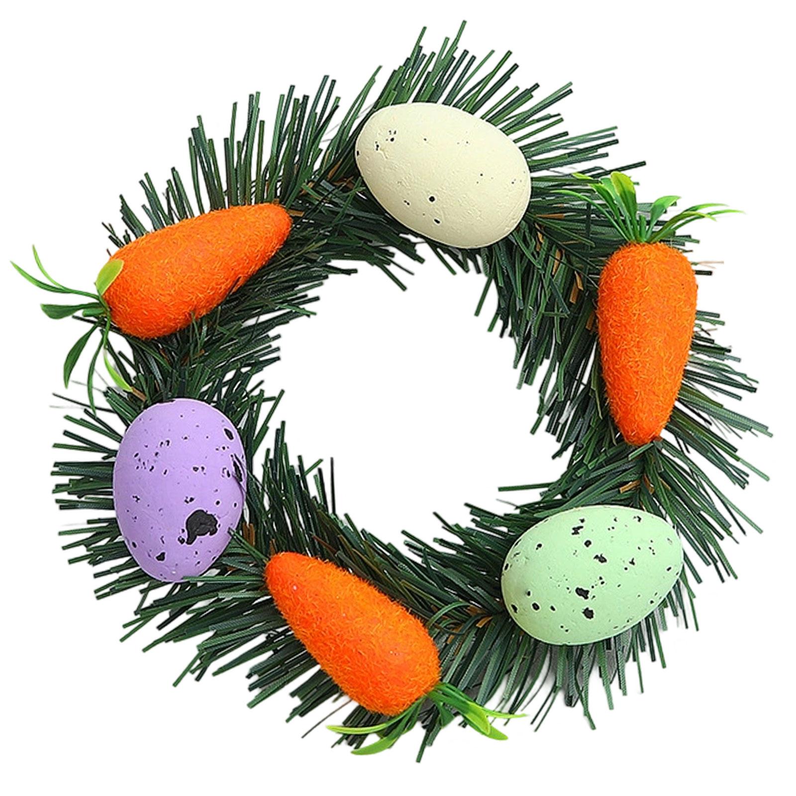 Easter Egg Wreath Decorative Hanging Ornament for Indoor/Outdoor Window
