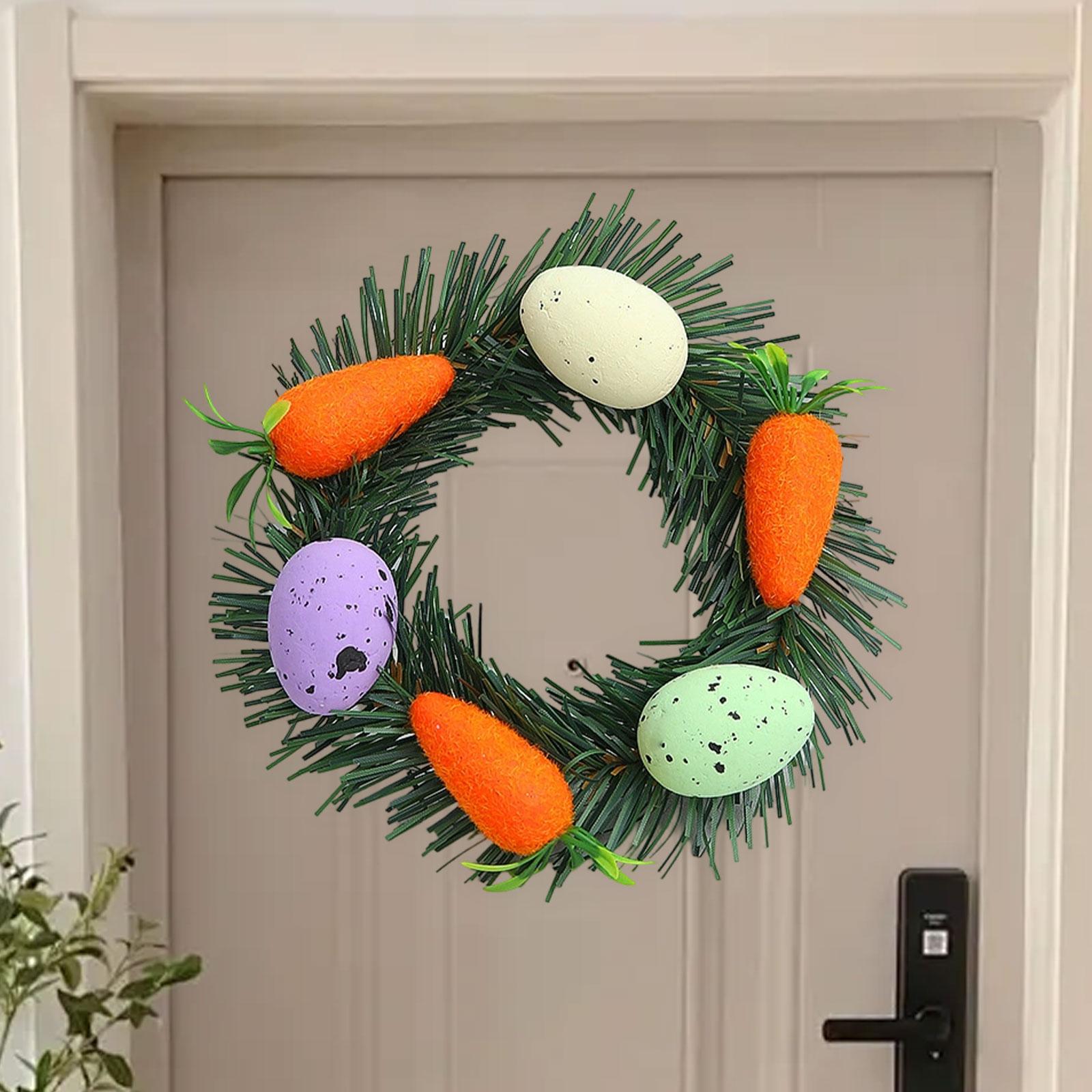 Easter Egg Wreath Decorative Hanging Ornament for Indoor/Outdoor Window