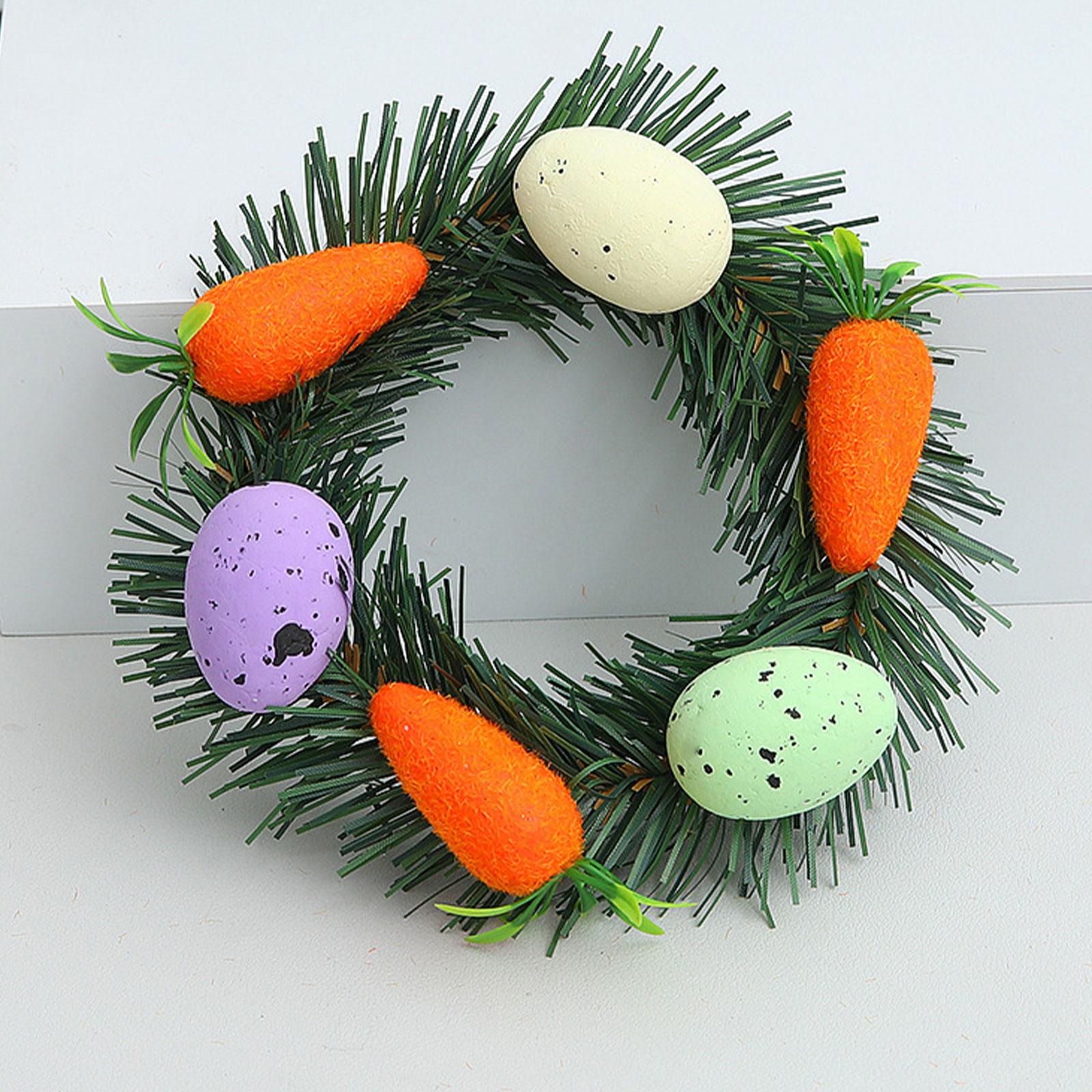 Easter Egg Wreath Decorative Hanging Ornament for Indoor/Outdoor Window