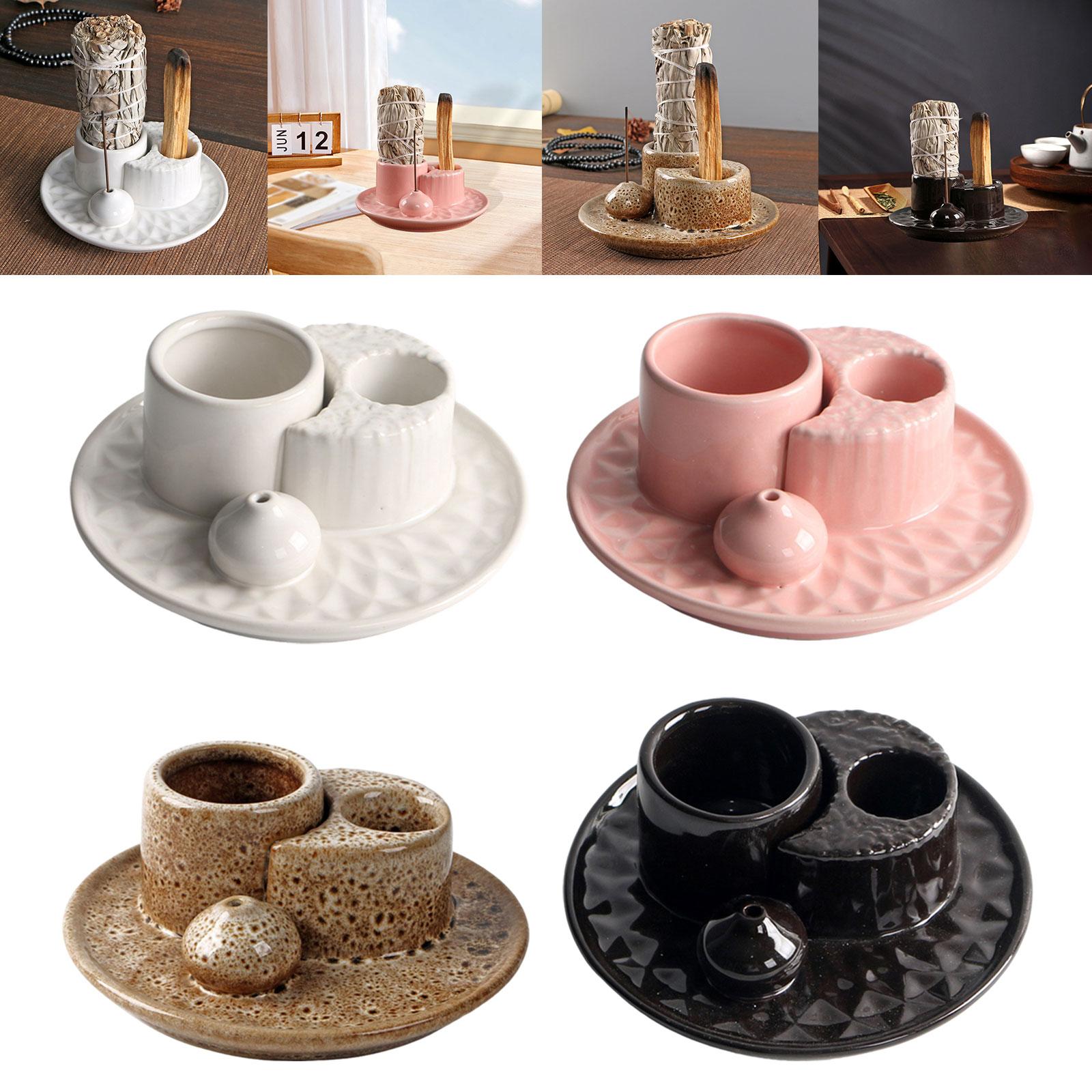 Incense Holder Portable Gift Incense Stick Holder for Desk Study Room Office White