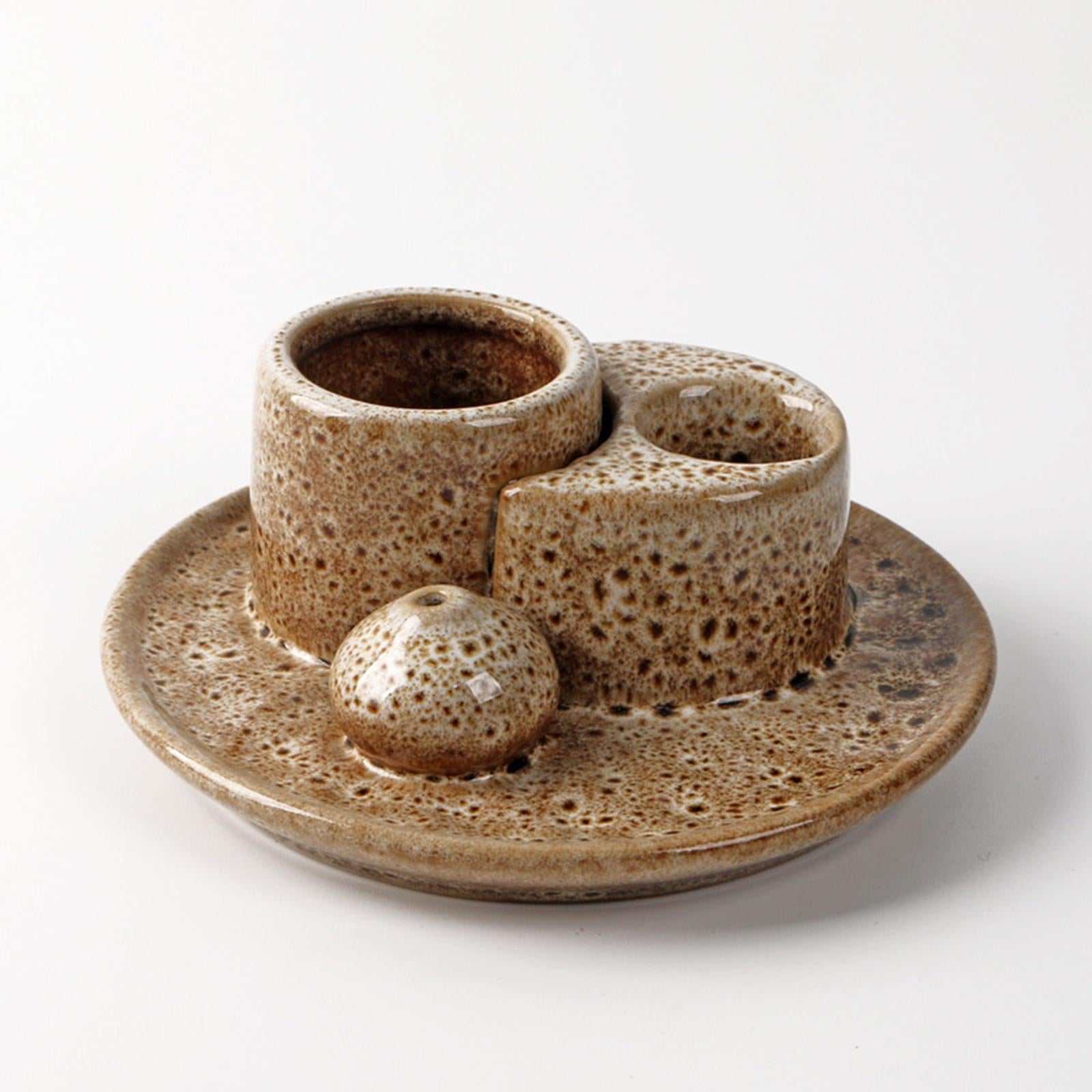 Incense Holder Portable Gift Incense Stick Holder for Desk Study Room Office Brown