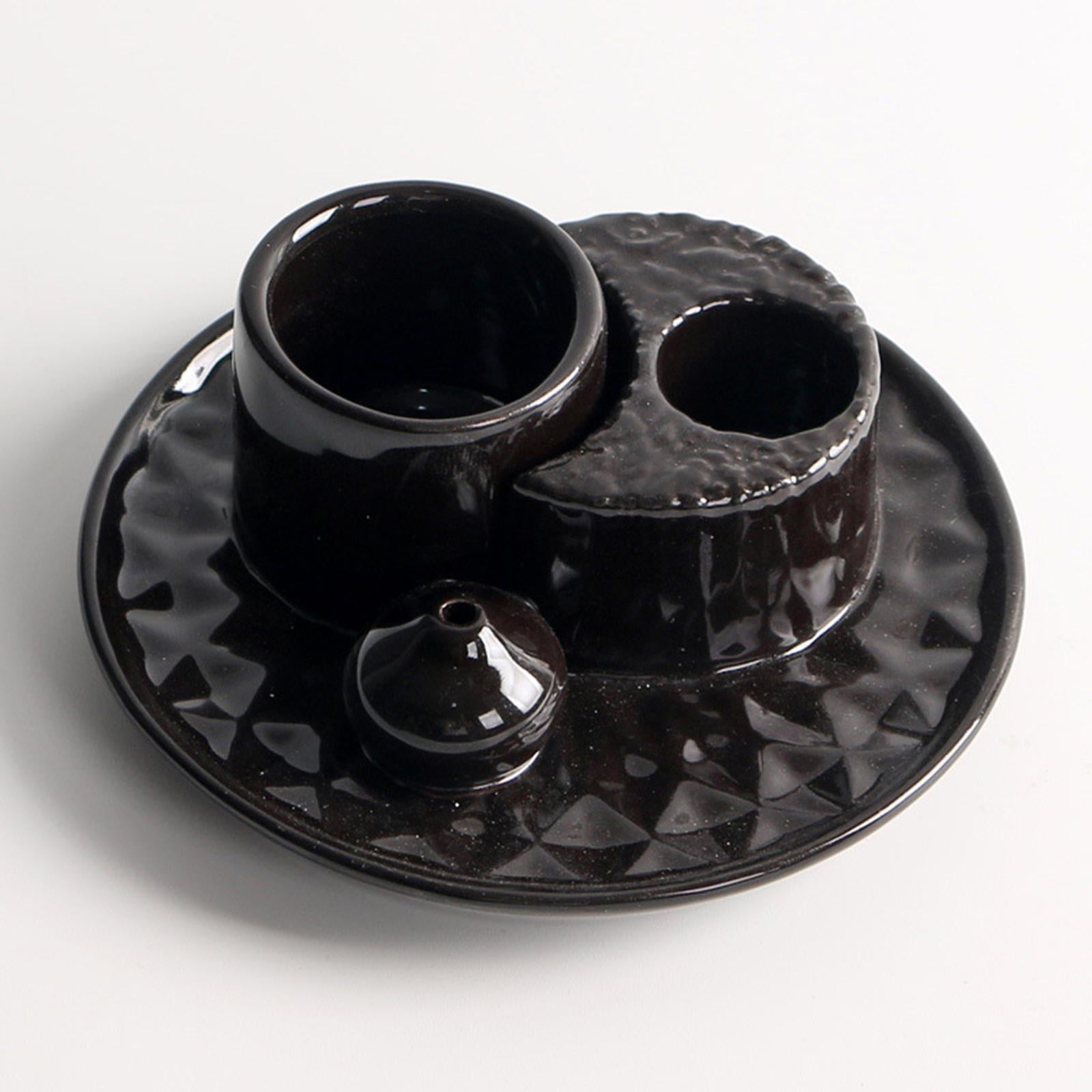 Incense Holder Portable Gift Incense Stick Holder for Desk Study Room Office Black